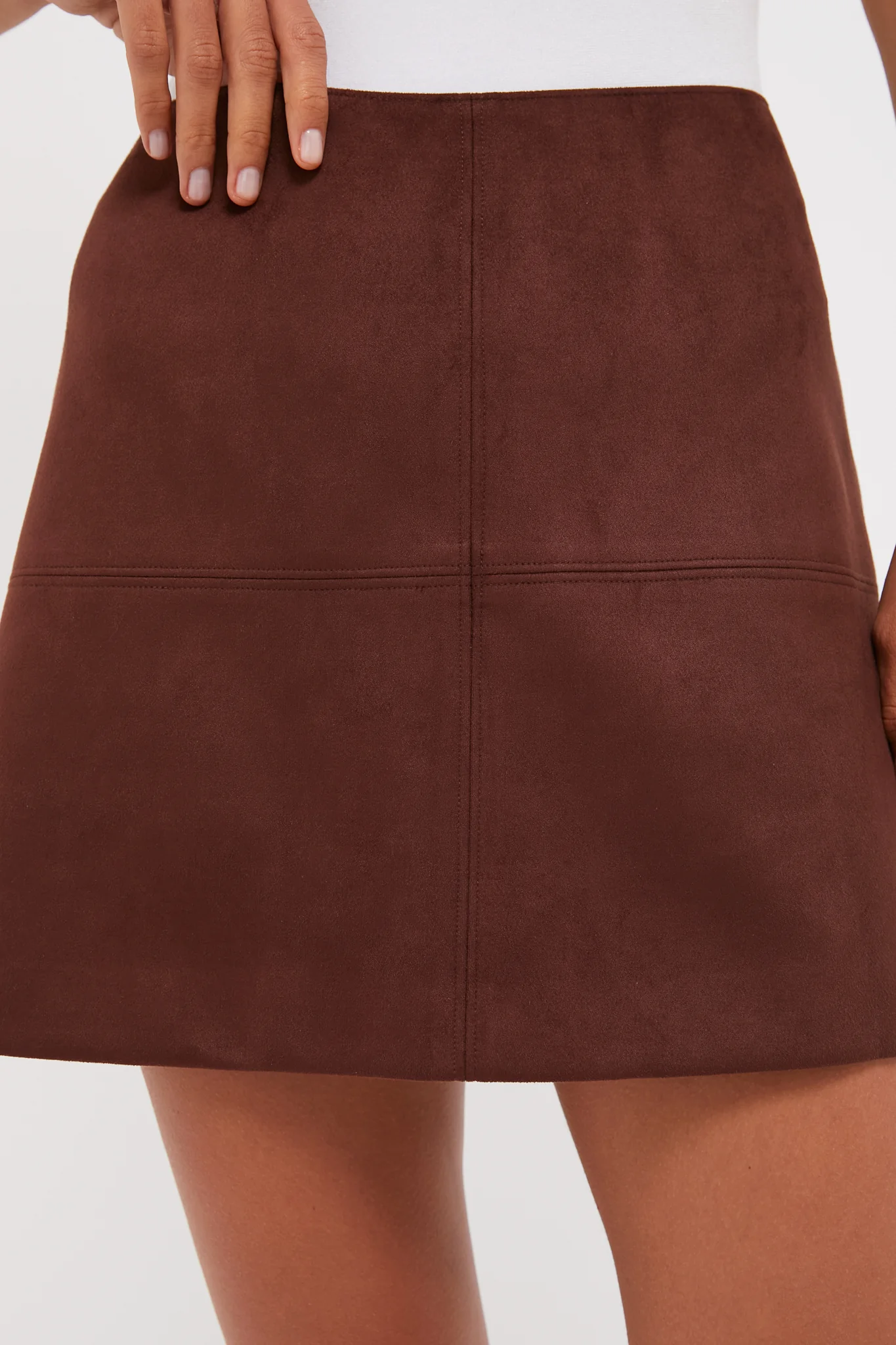 Ganache Vegan Suede Meg Mini Skirt - Image 5