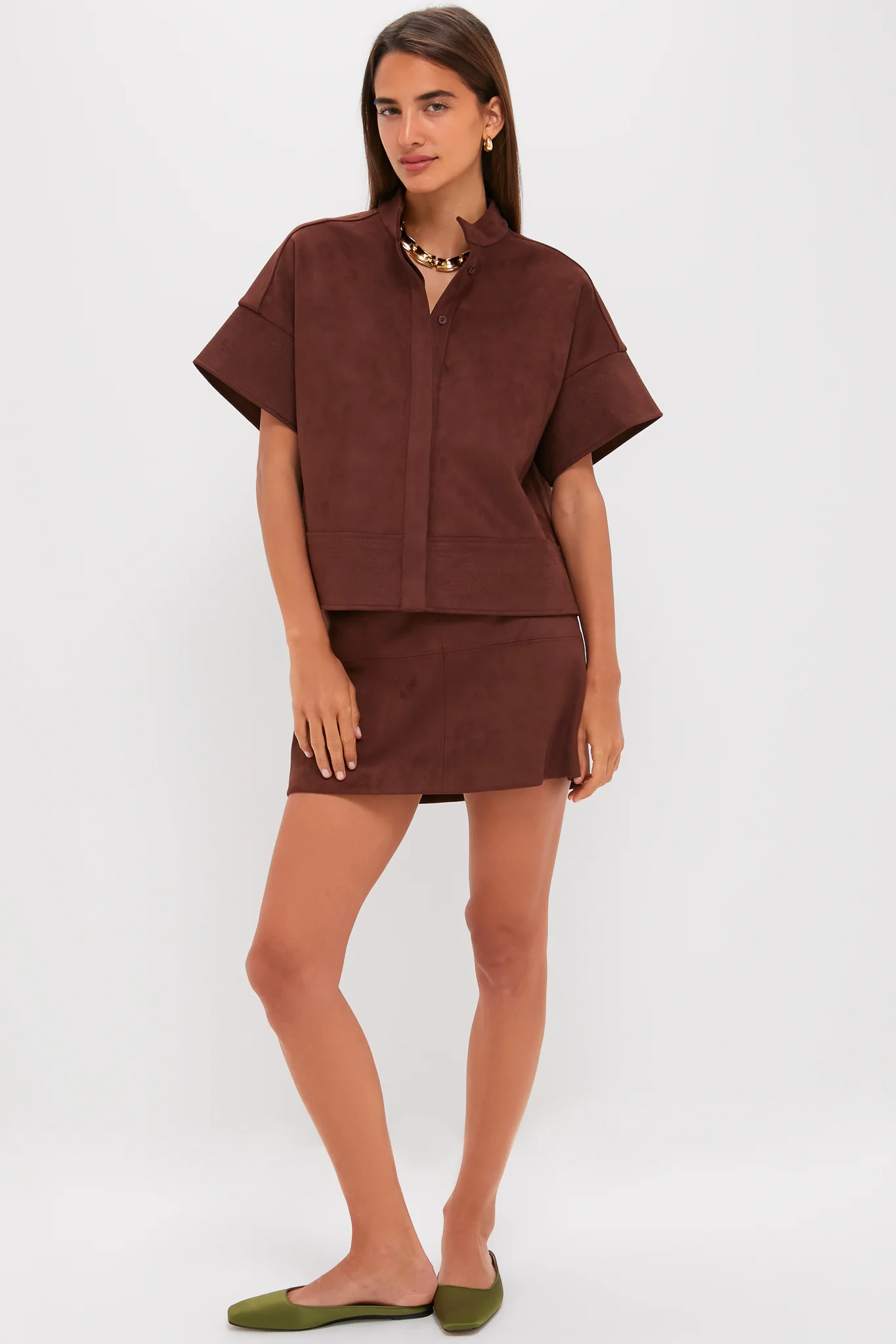 Ganache Vegan Suede Meg Mini Skirt - Image 6