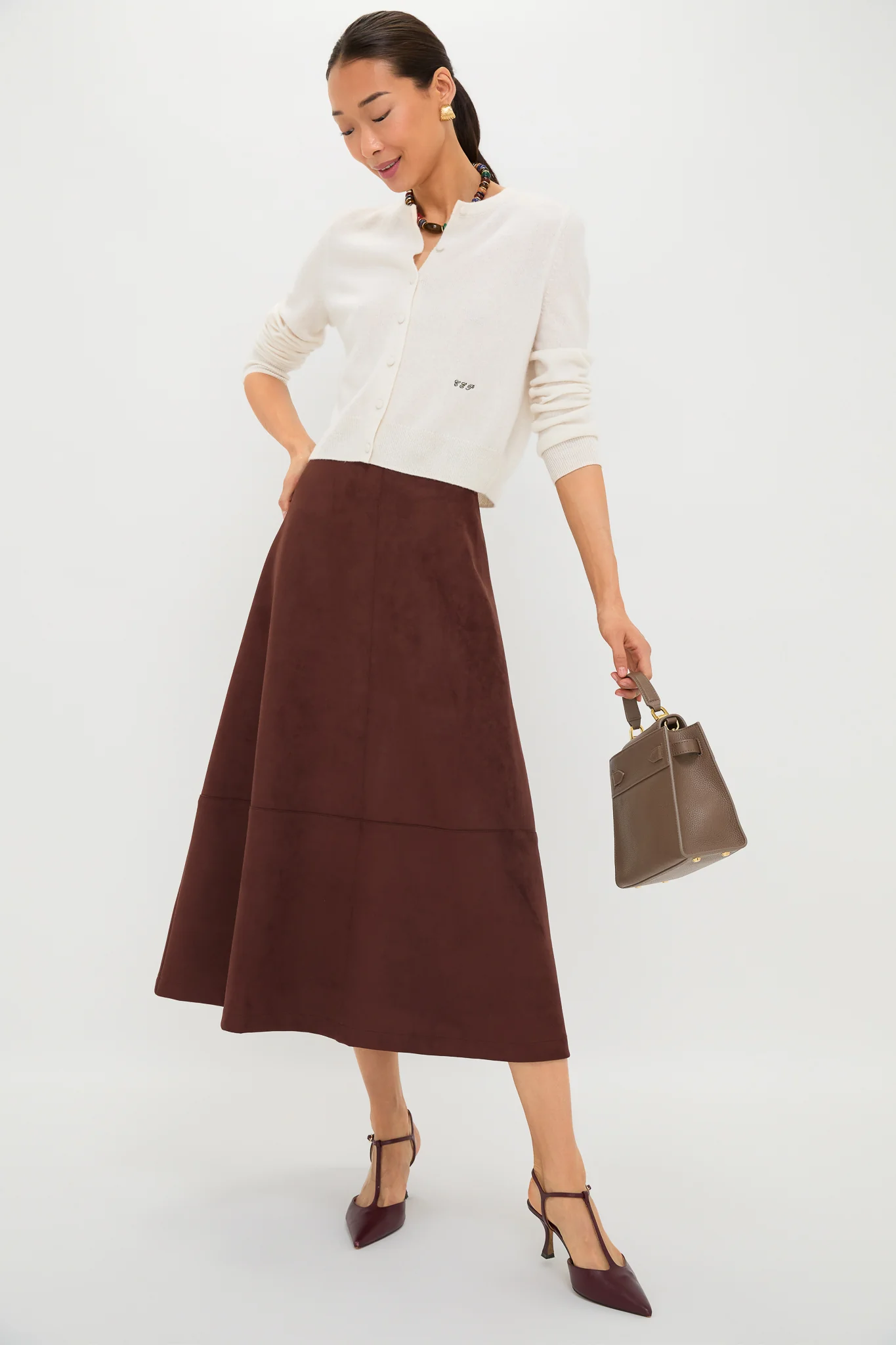 Ganache Vegan Suede Veronica Skirt - Image 2