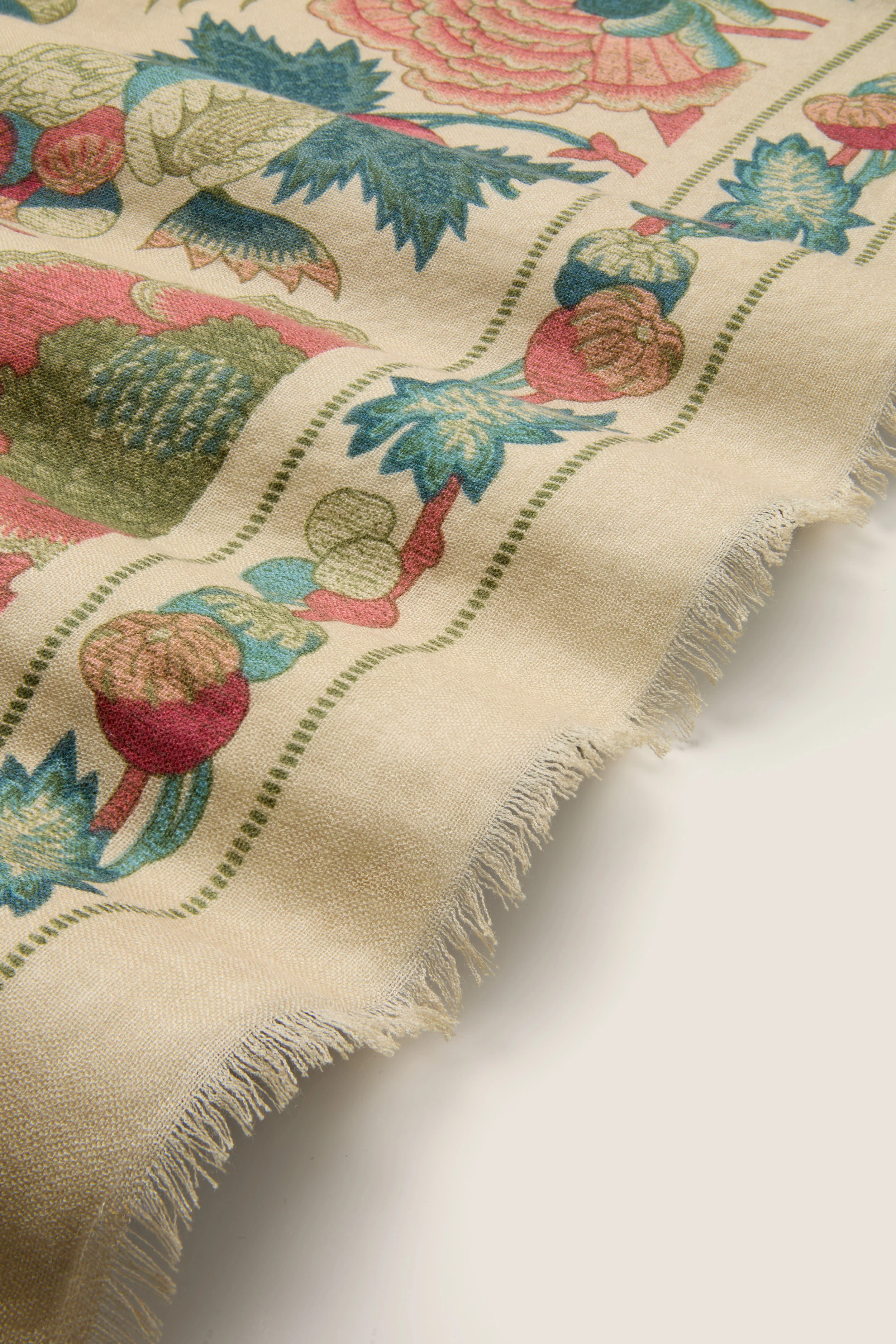 Garden Scrollwork Silk Cashmere Blend Large Scarf - Image 5