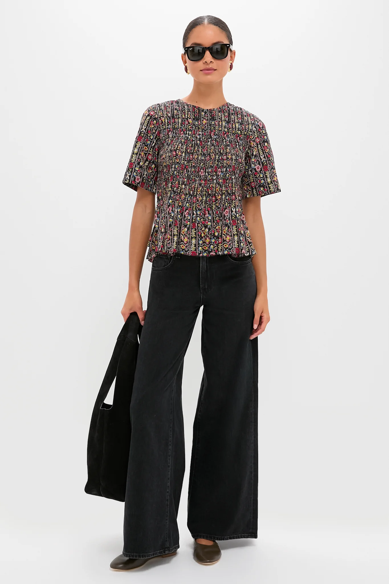 Garland Print Smocked Flounce Top - Image 2