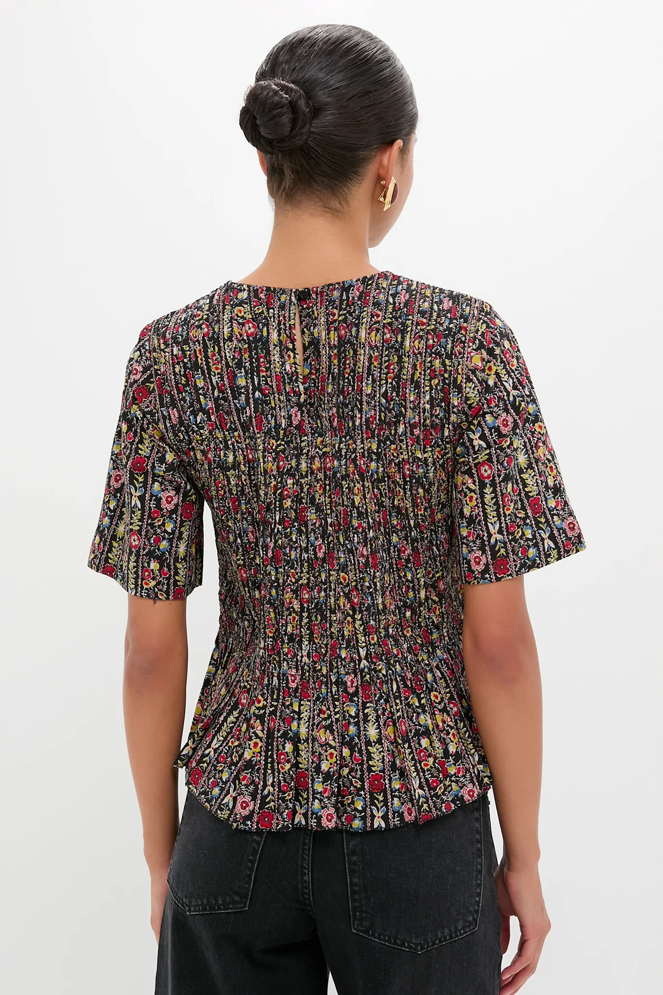 Garland Print Smocked Flounce Top - Image 4