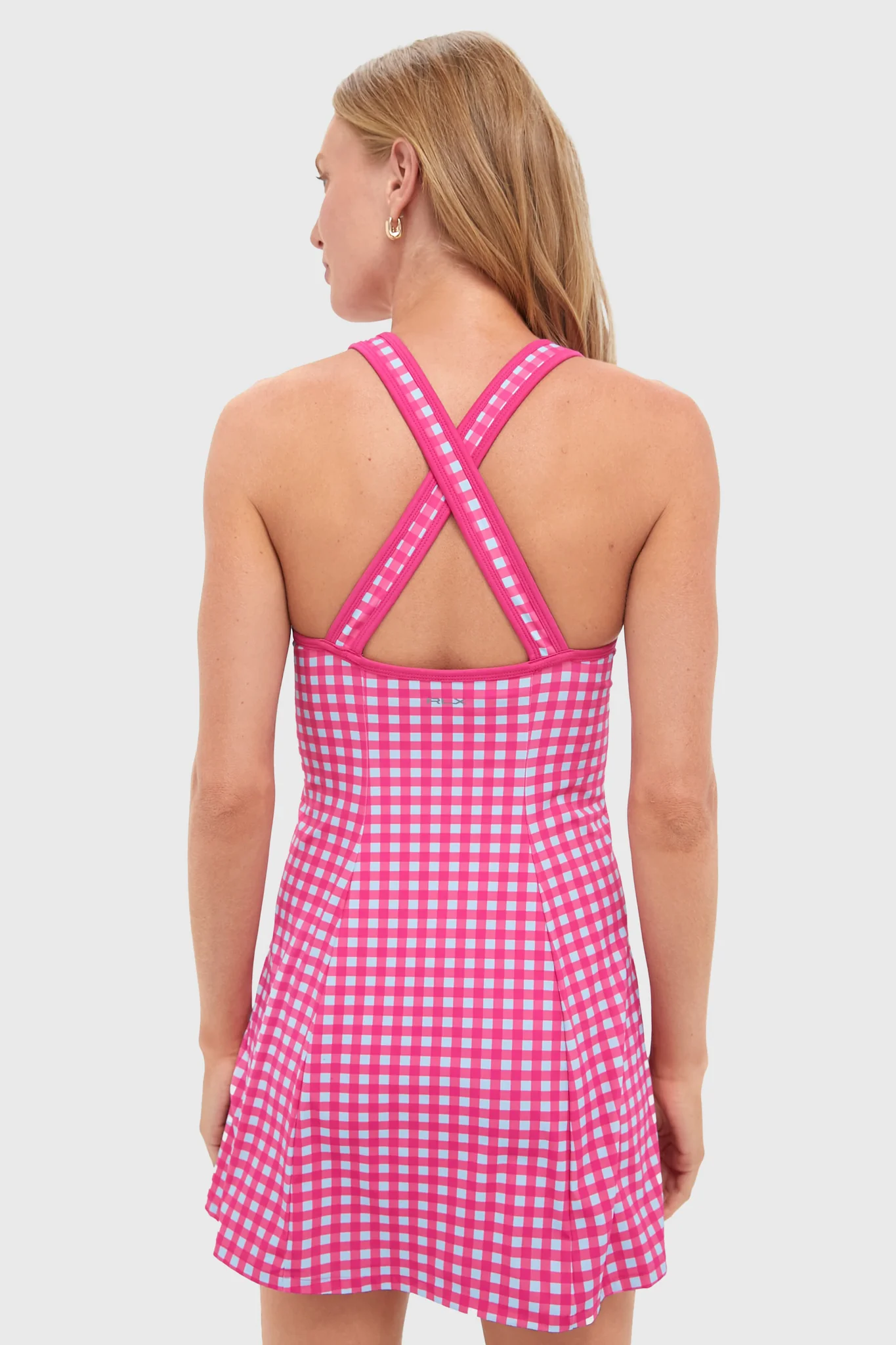 Gingham Sleeveless Dry Wick Tennis Dress - Image 4