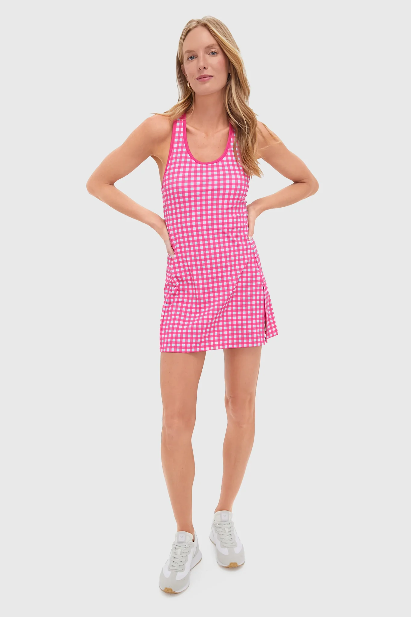 Gingham Sleeveless Dry Wick Tennis Dress - Image 6