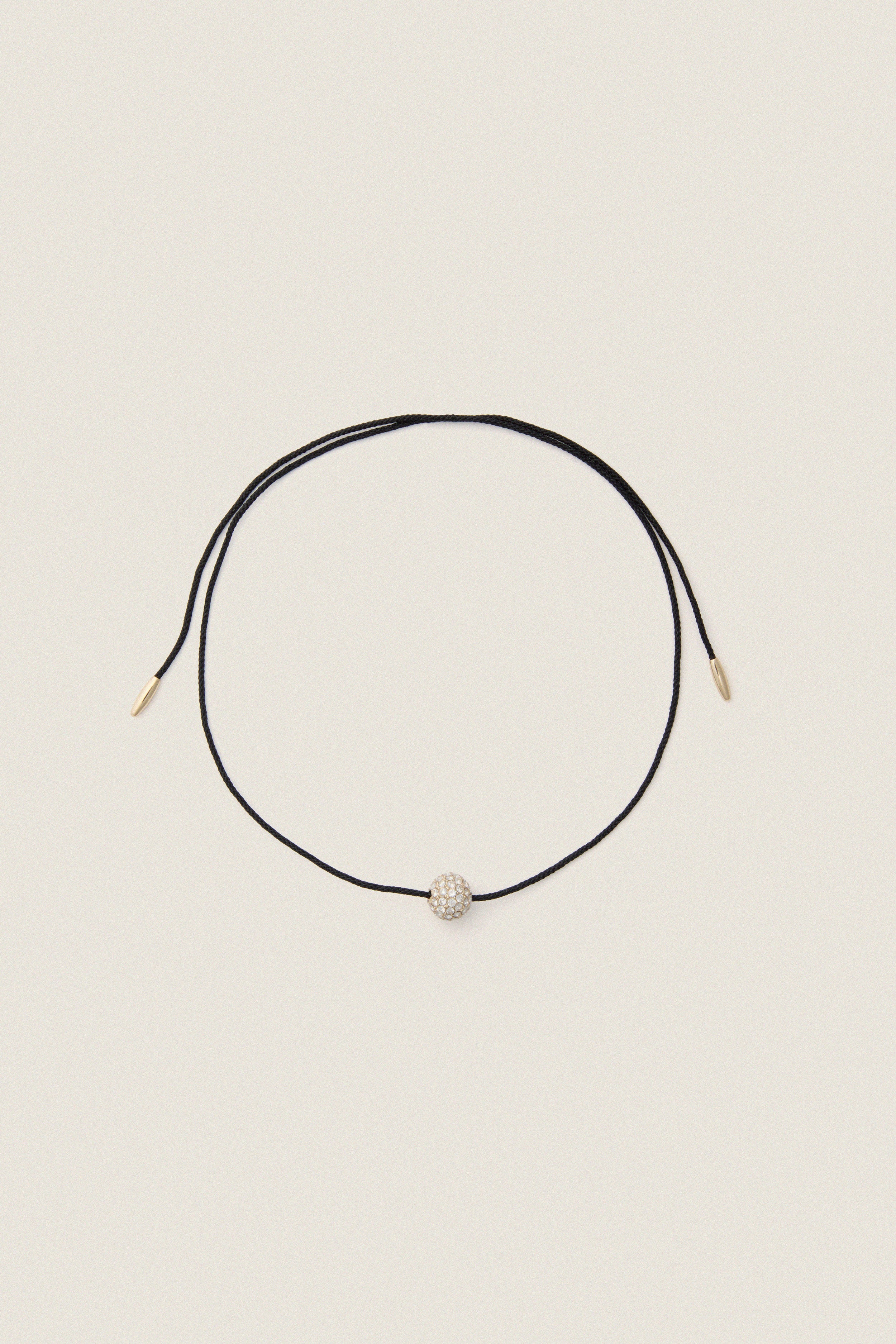 Gold and Black Spark Necklace