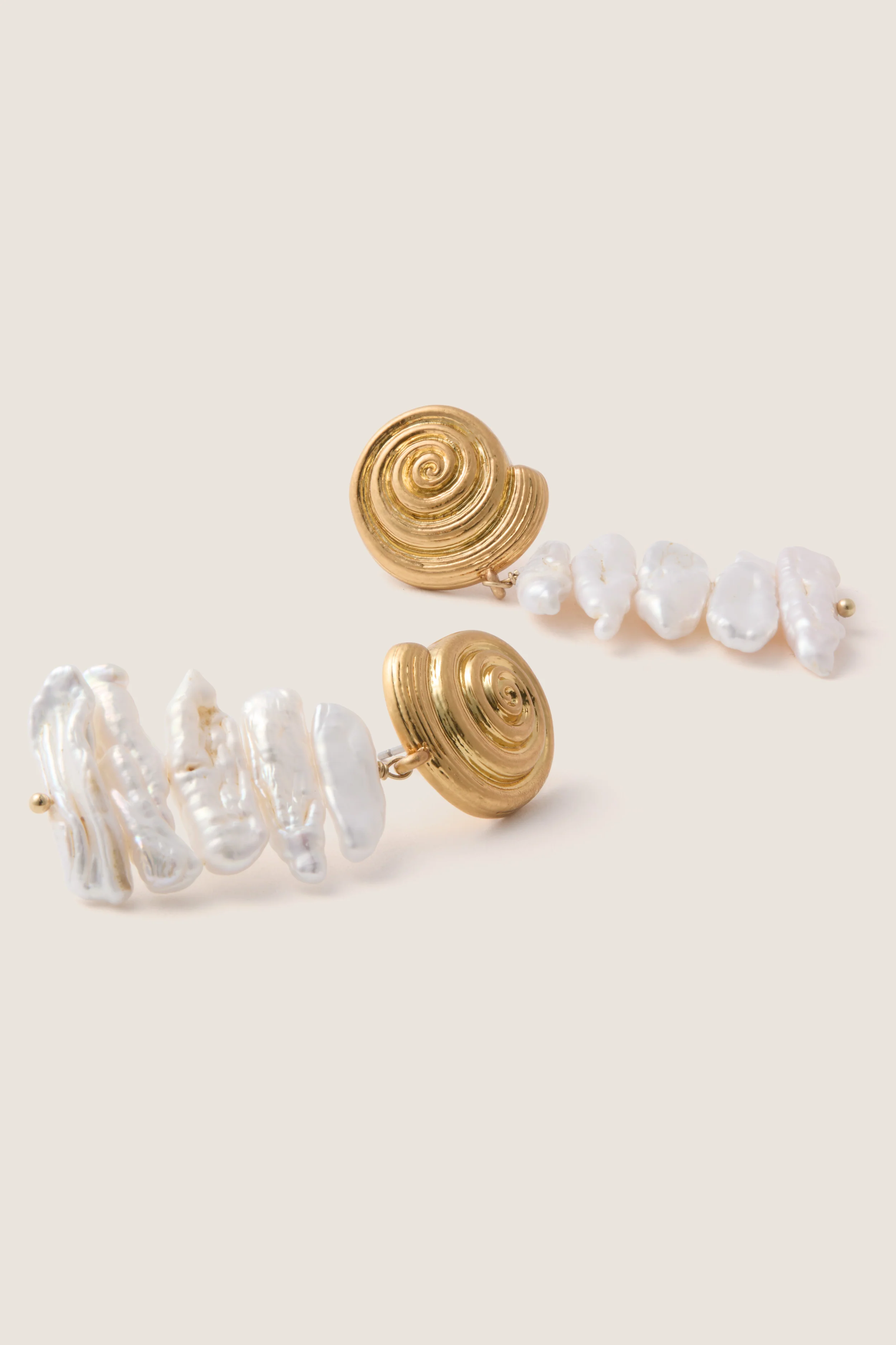 Gold and Pearl Alicia Earrings - Image 5