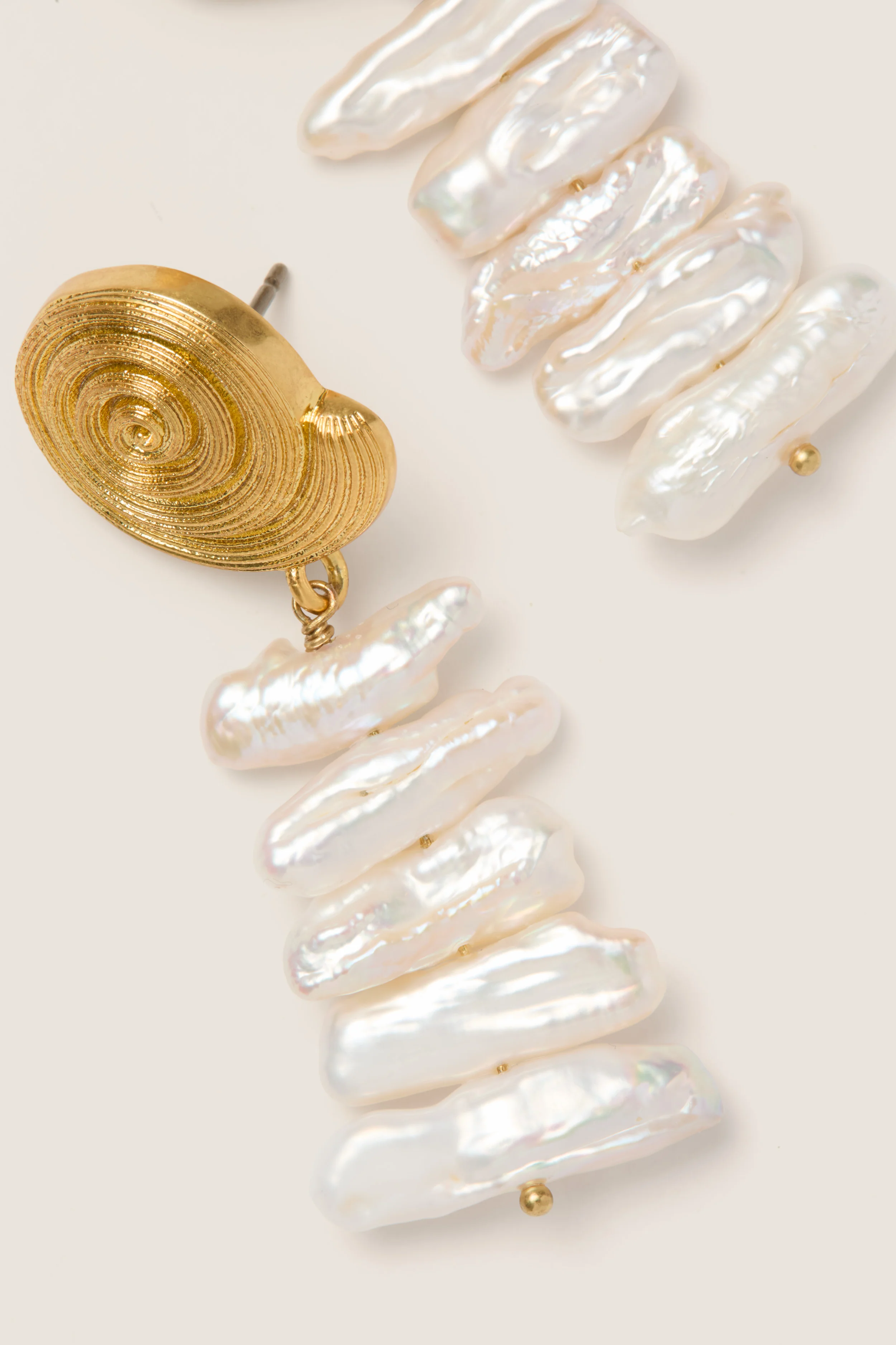 Gold and Pearl Alicia Earrings - Image 6