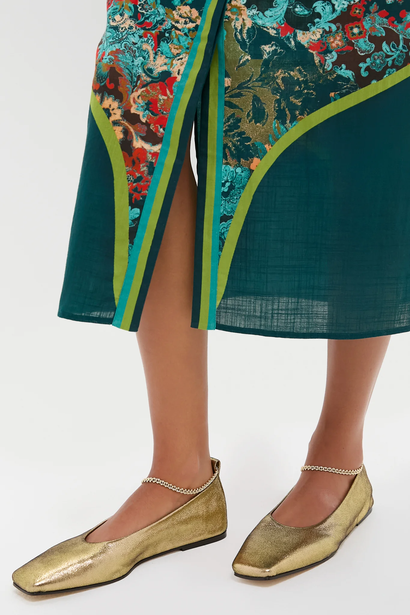 Gold Augusta Ballet Flats - Image 2