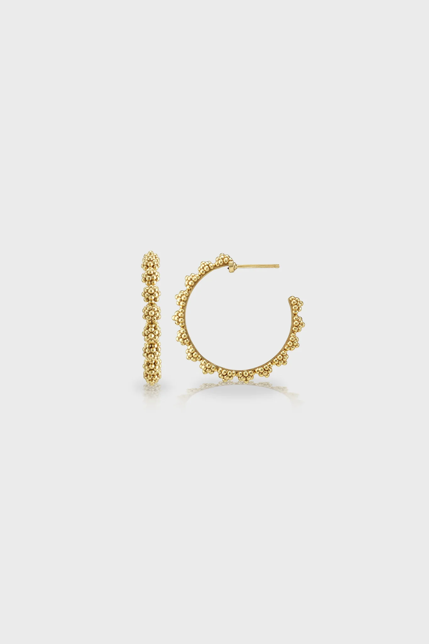 Gold Berry Icon Medium Hoop Earrings - Image 3