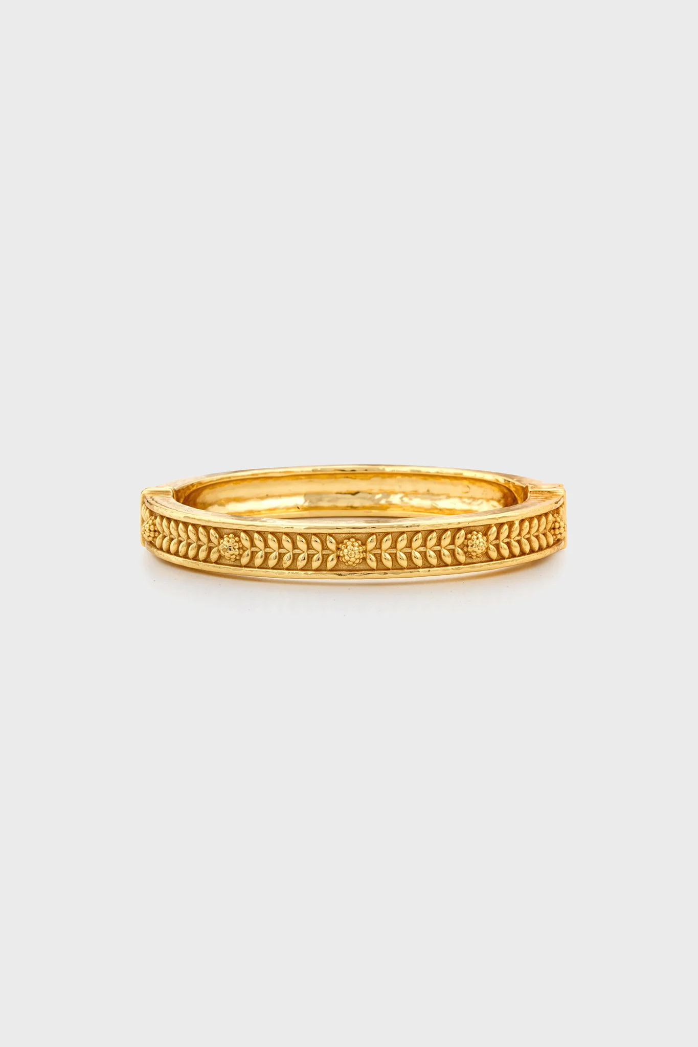 Gold Berry Vine Hinged Bangle - Image 2