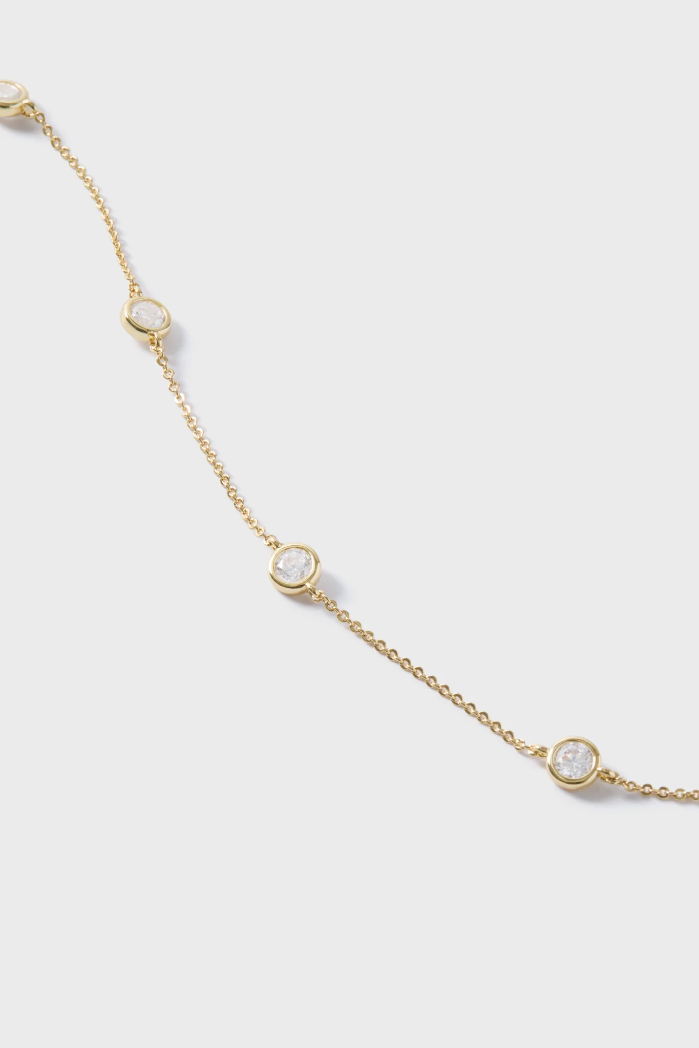 Gold Bezel Strand Necklace - Image 3