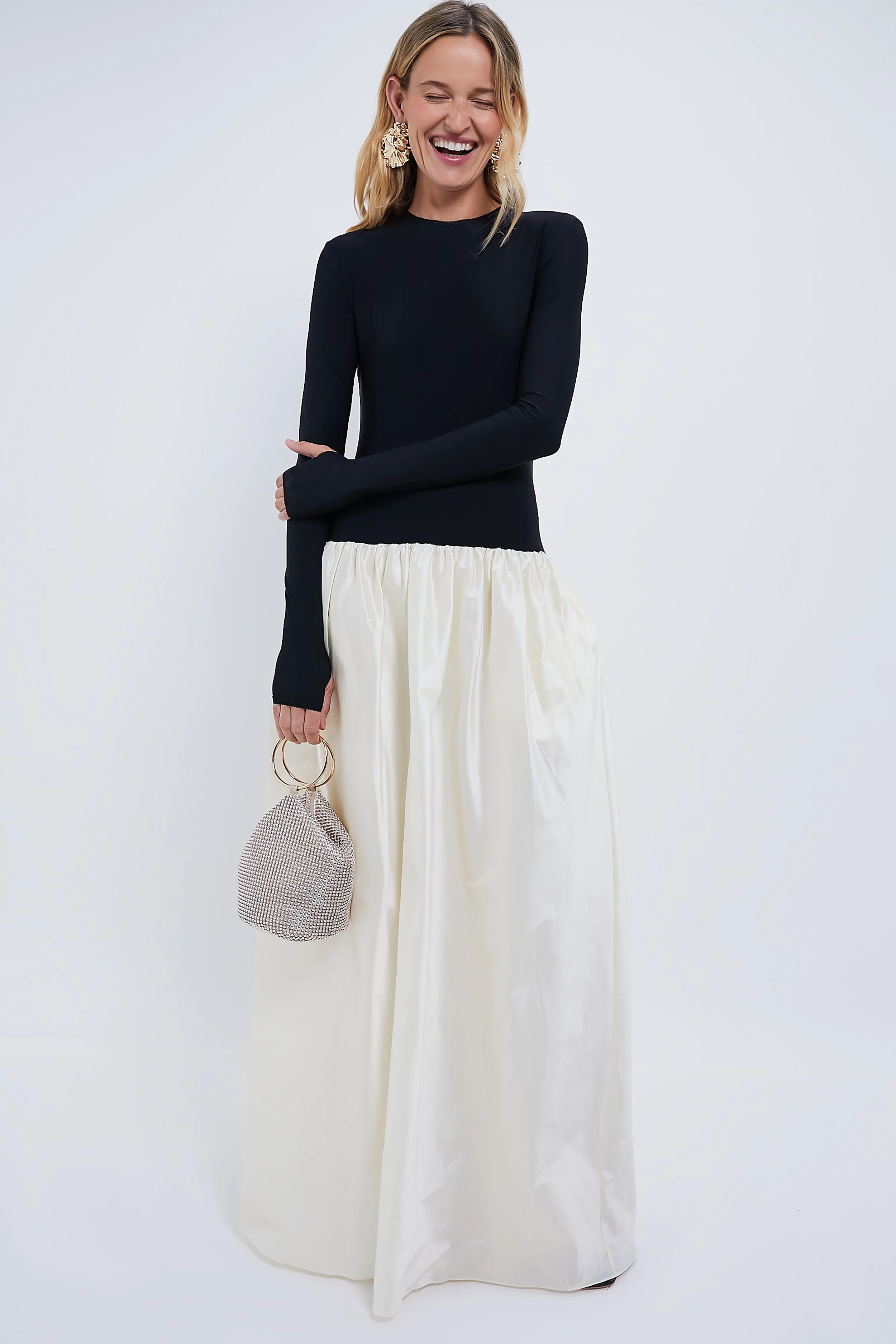 Gold Bianca Ball Mesh Handle Bag - Image 3