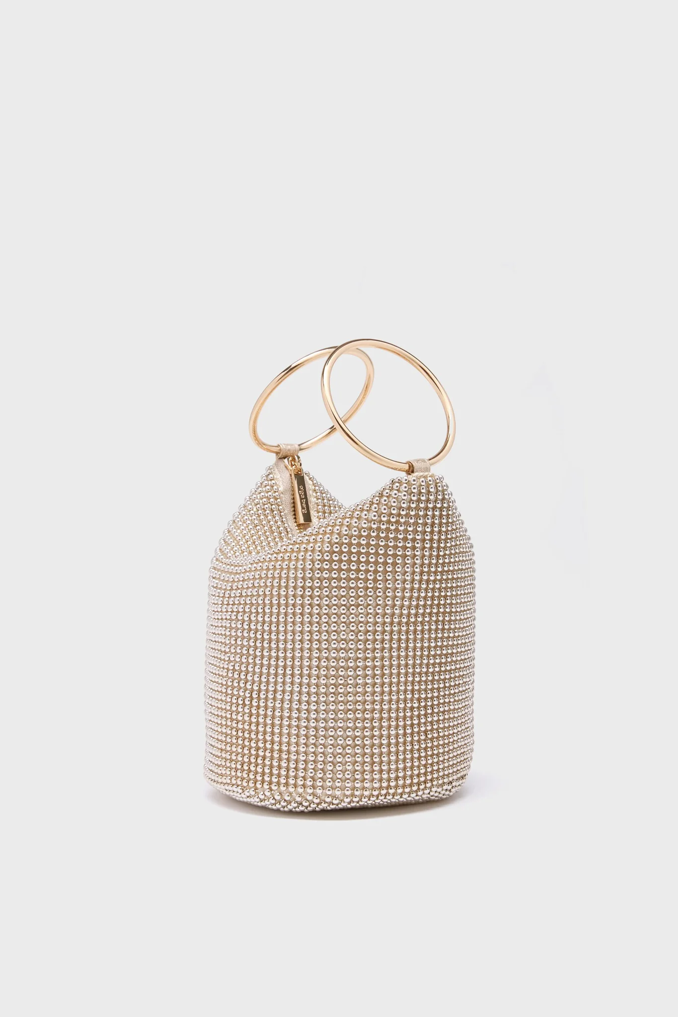 Gold Bianca Ball Mesh Handle Bag - Image 4