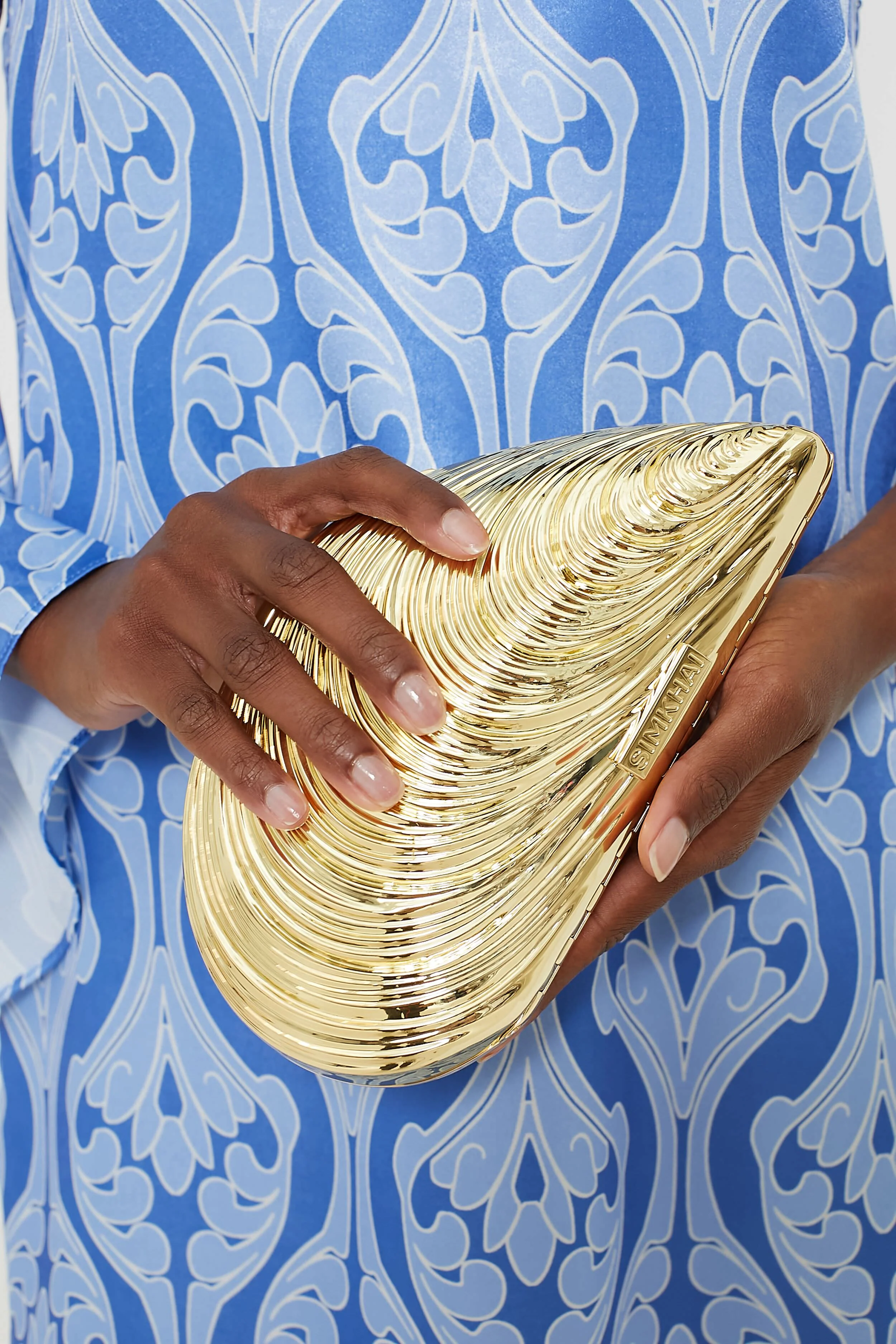 Gold Bridget Metal Shell Clutch - Image 7