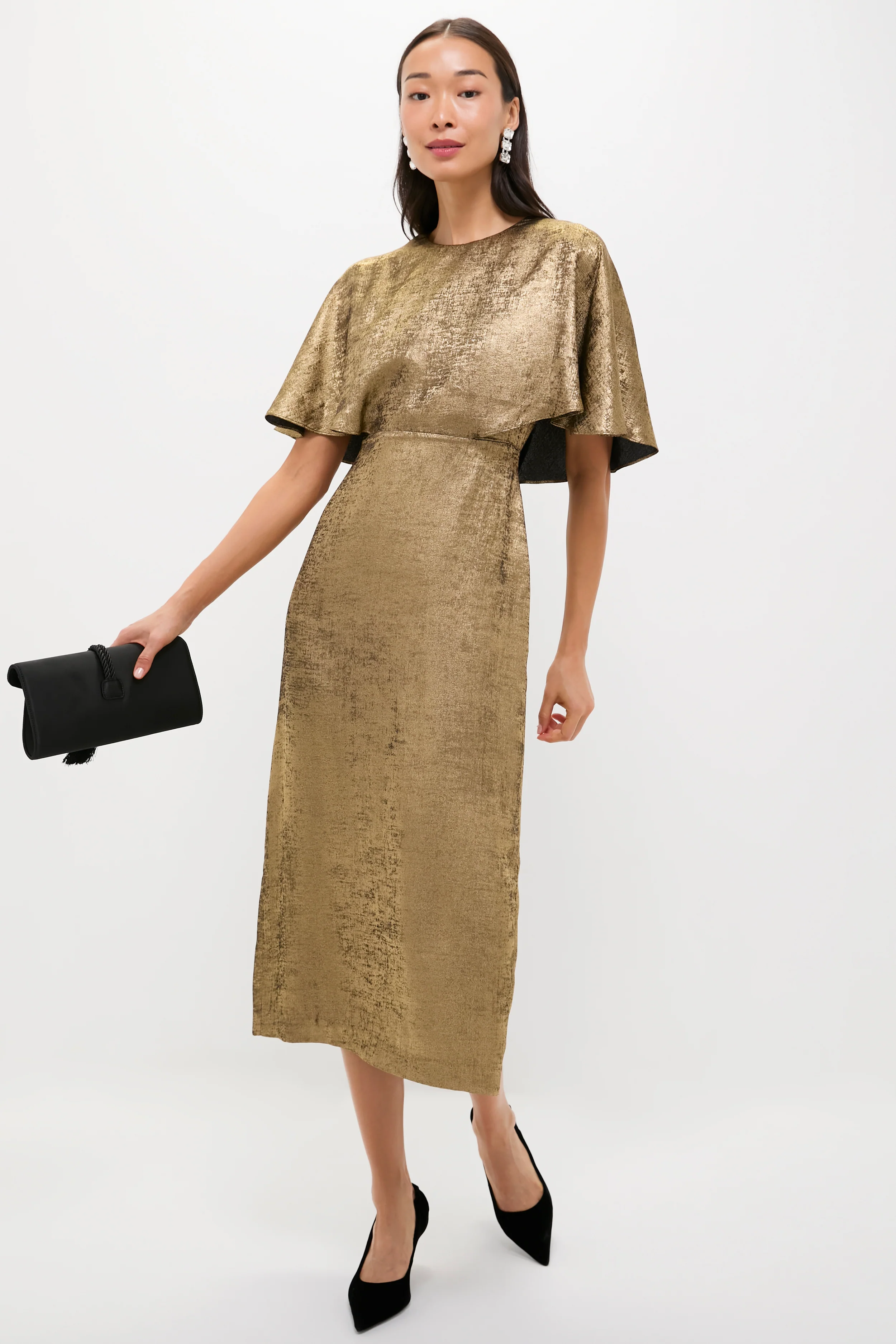 Gold Cape Leah Dress - Image 2