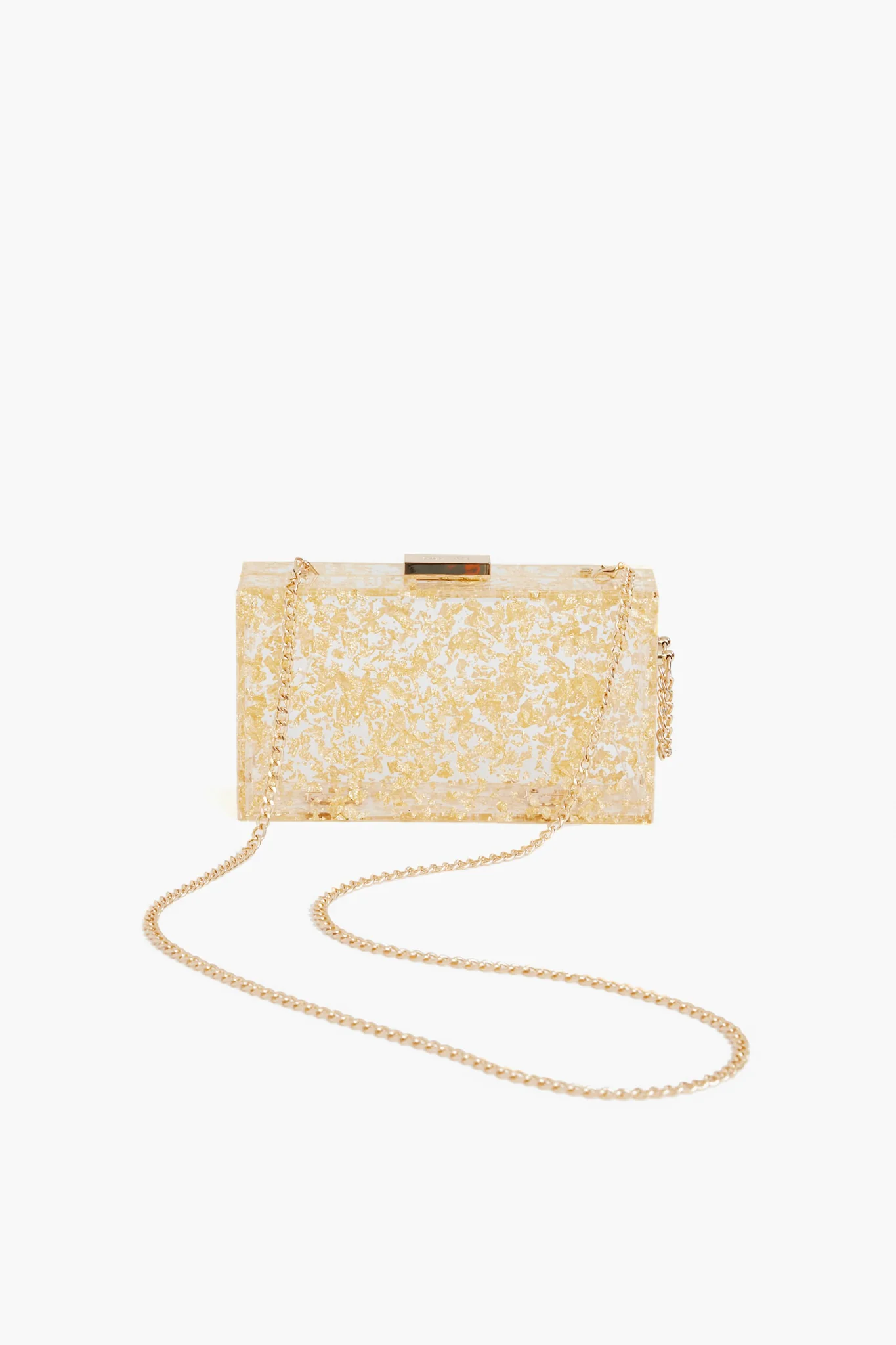 Gold Carmella Metallic Foil Box Clutch - Image 5