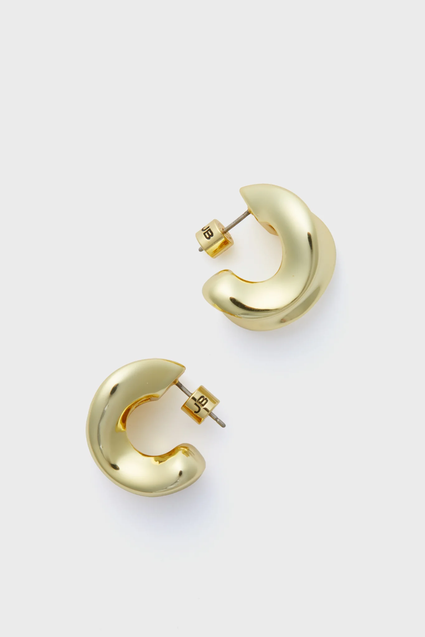 High Polish Gold Chunky Doune Hoops - Image 3