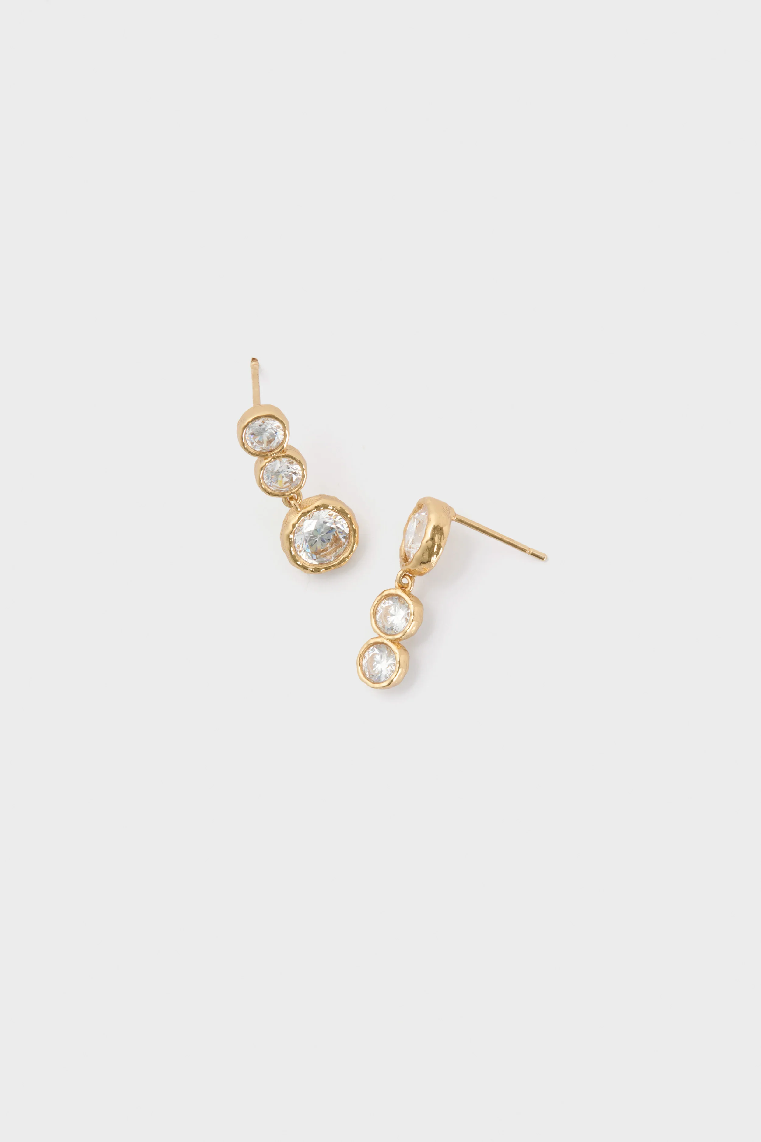 Gold Clear Finley Earrings - Image 4