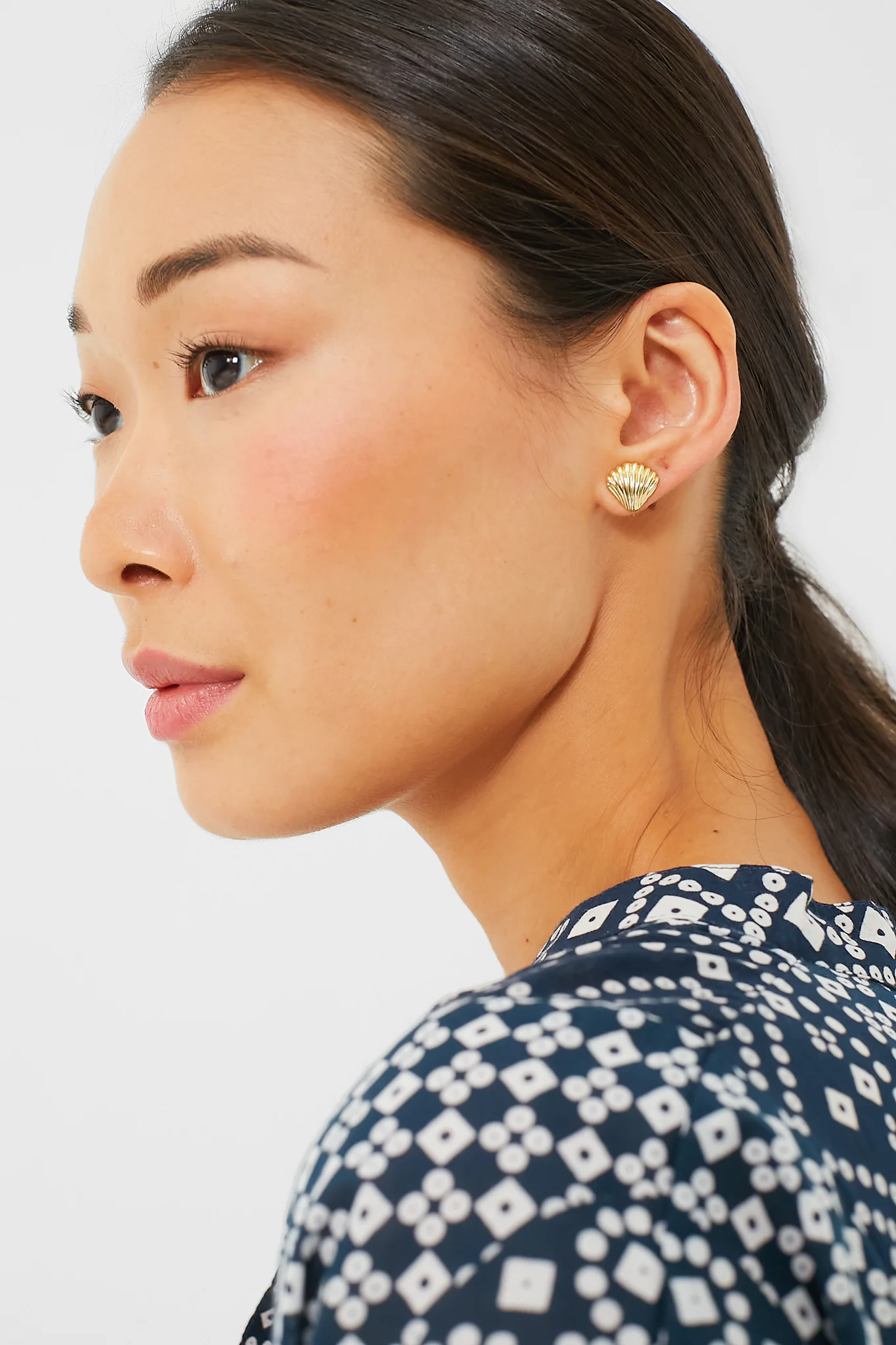 Gold Coquilles Mini Studs - Image 2