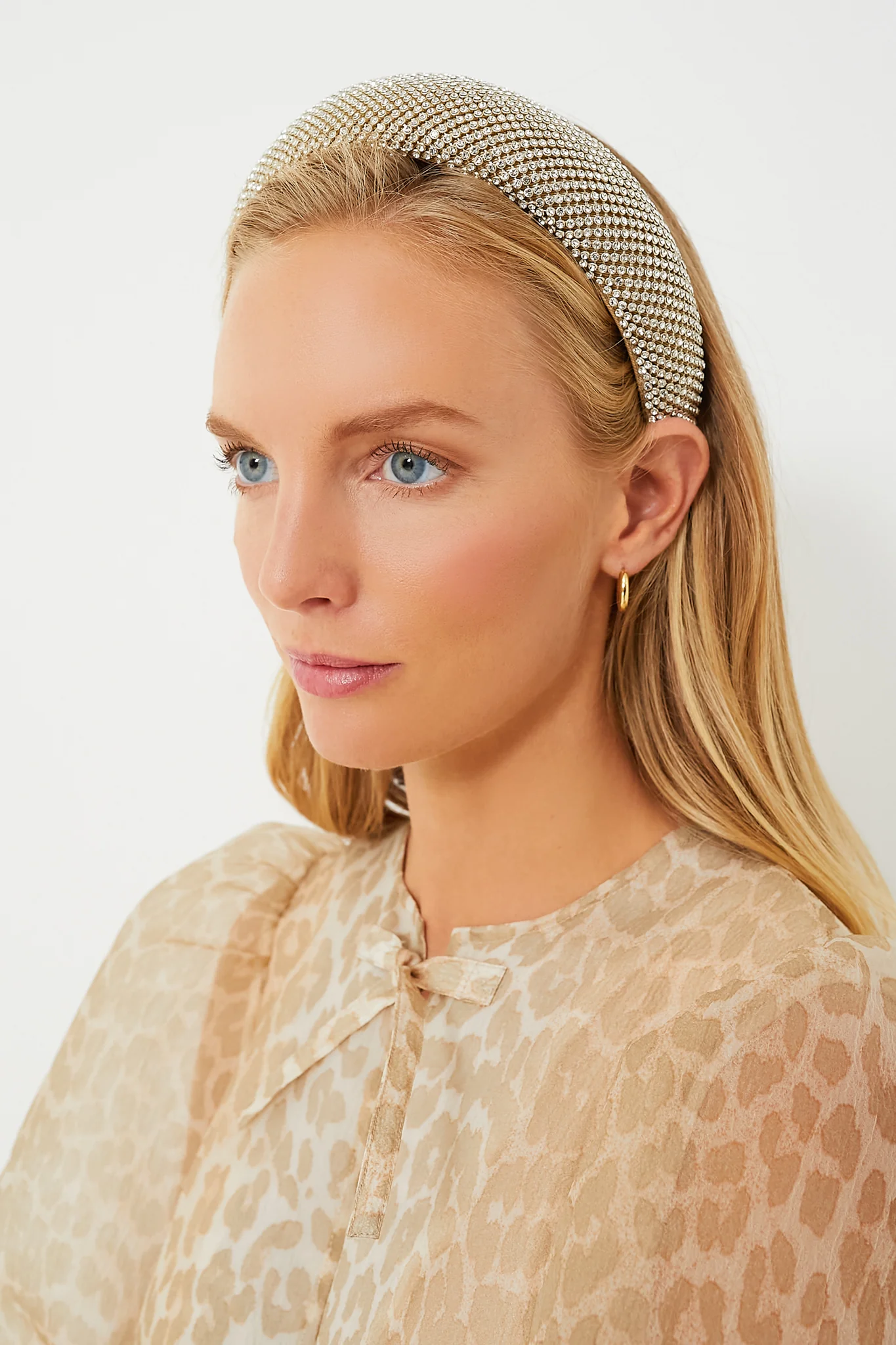 Gold Diamante Bellamy Puffy Headband - Image 4