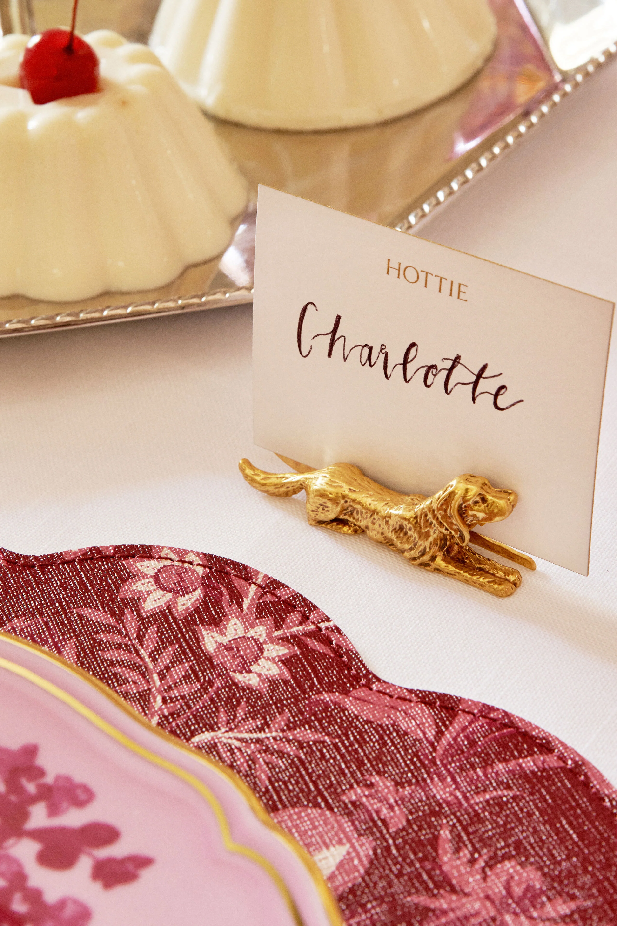 Gold Dog Place Card Holders Set of 4 - Image 2