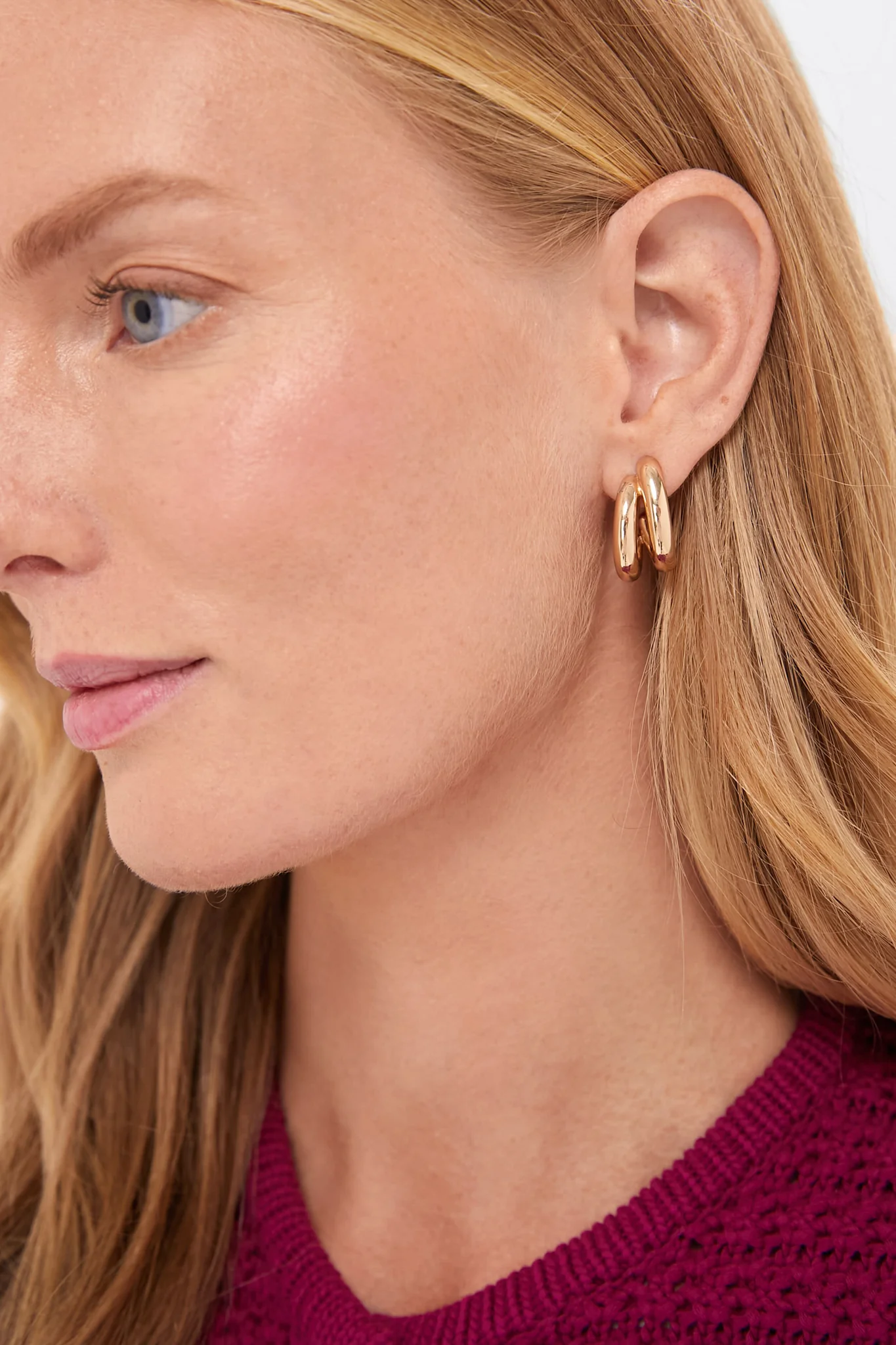 High Polish Gold Florence Earrings - Image 2