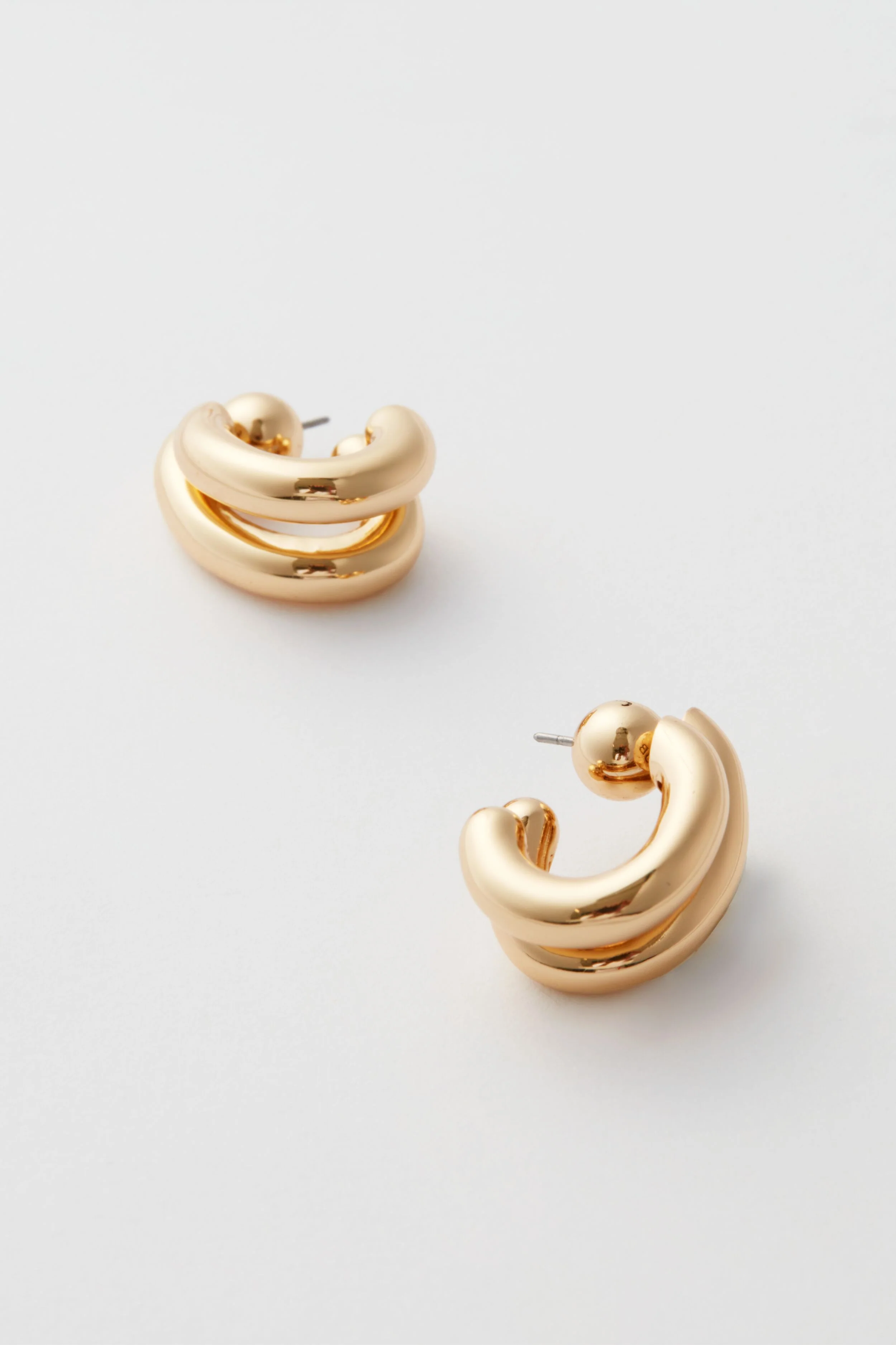 High Polish Gold Florence Earrings - Image 3