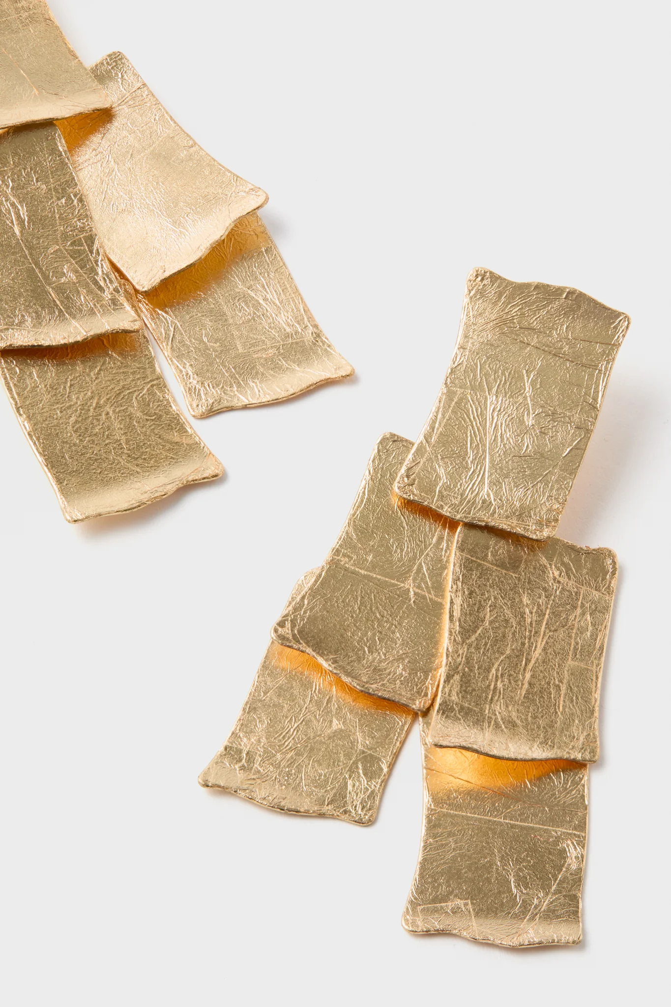 Gold Foiled Wood Brooklyn Earrings - Image 4