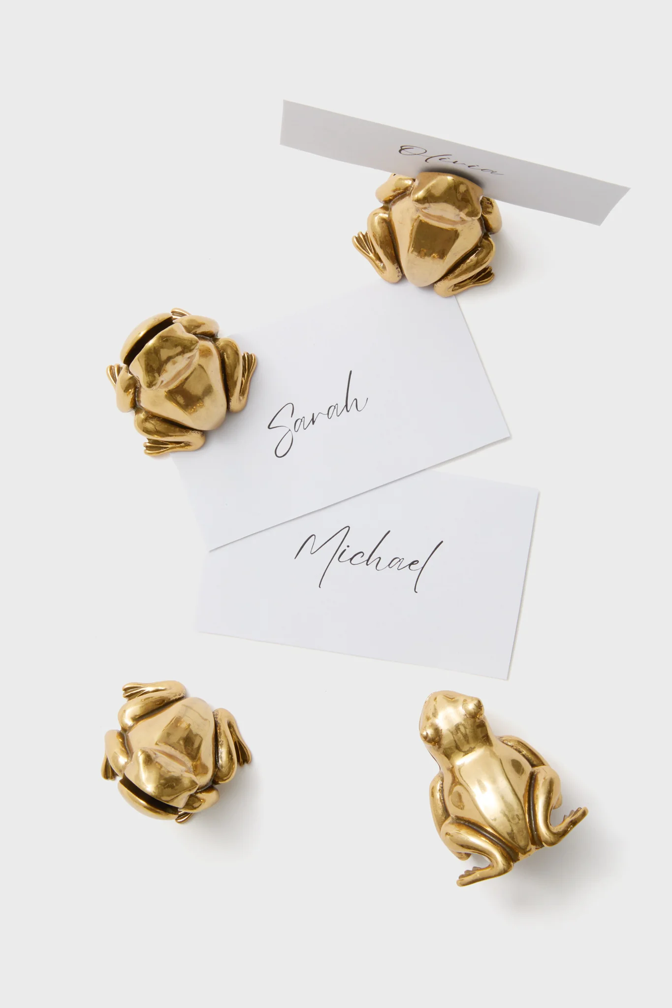 Gold Frog Place Card Holders Set of 4 - Image 5