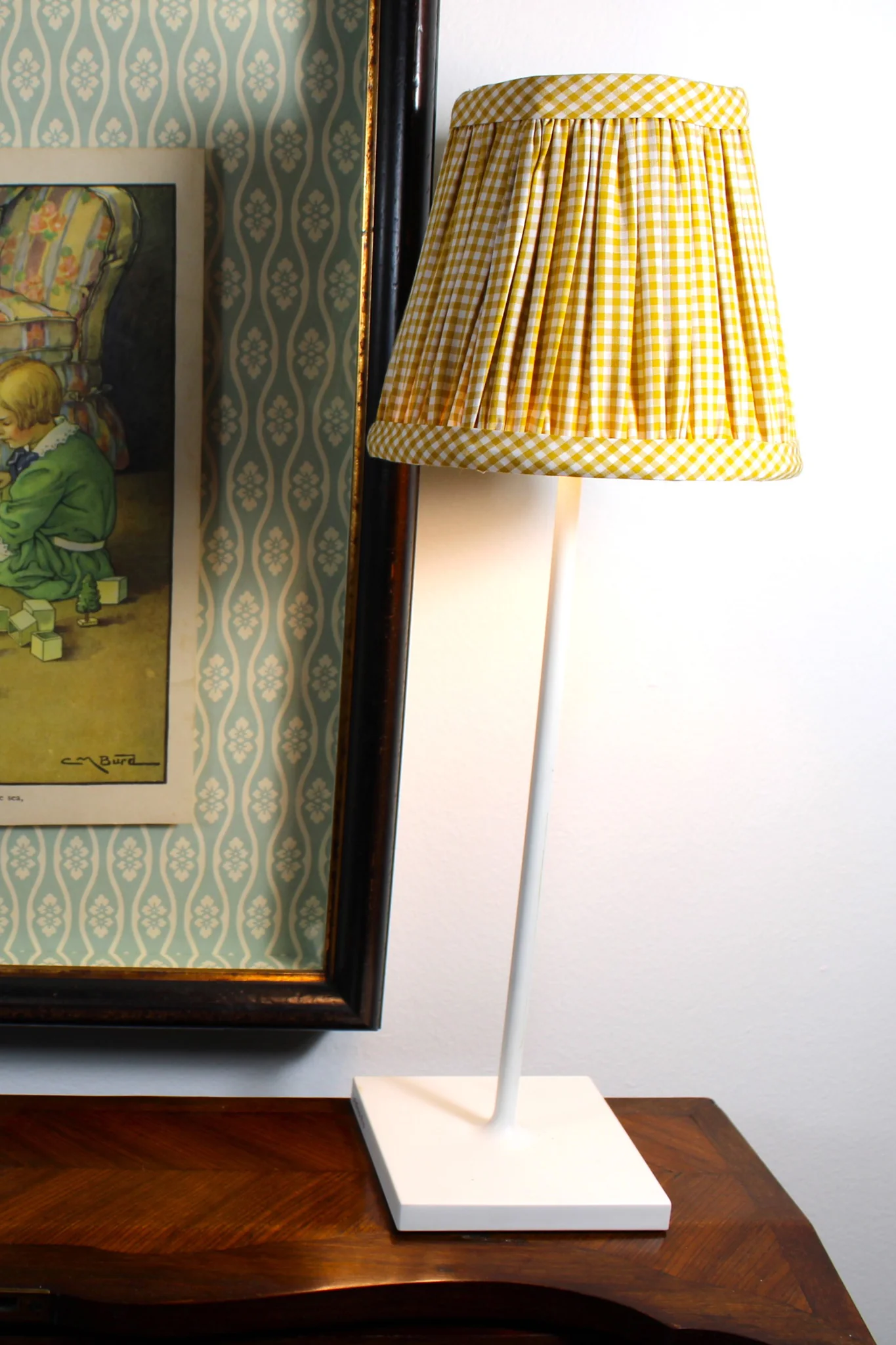 Gold Gingham Zafferano Lampshade - Image 3