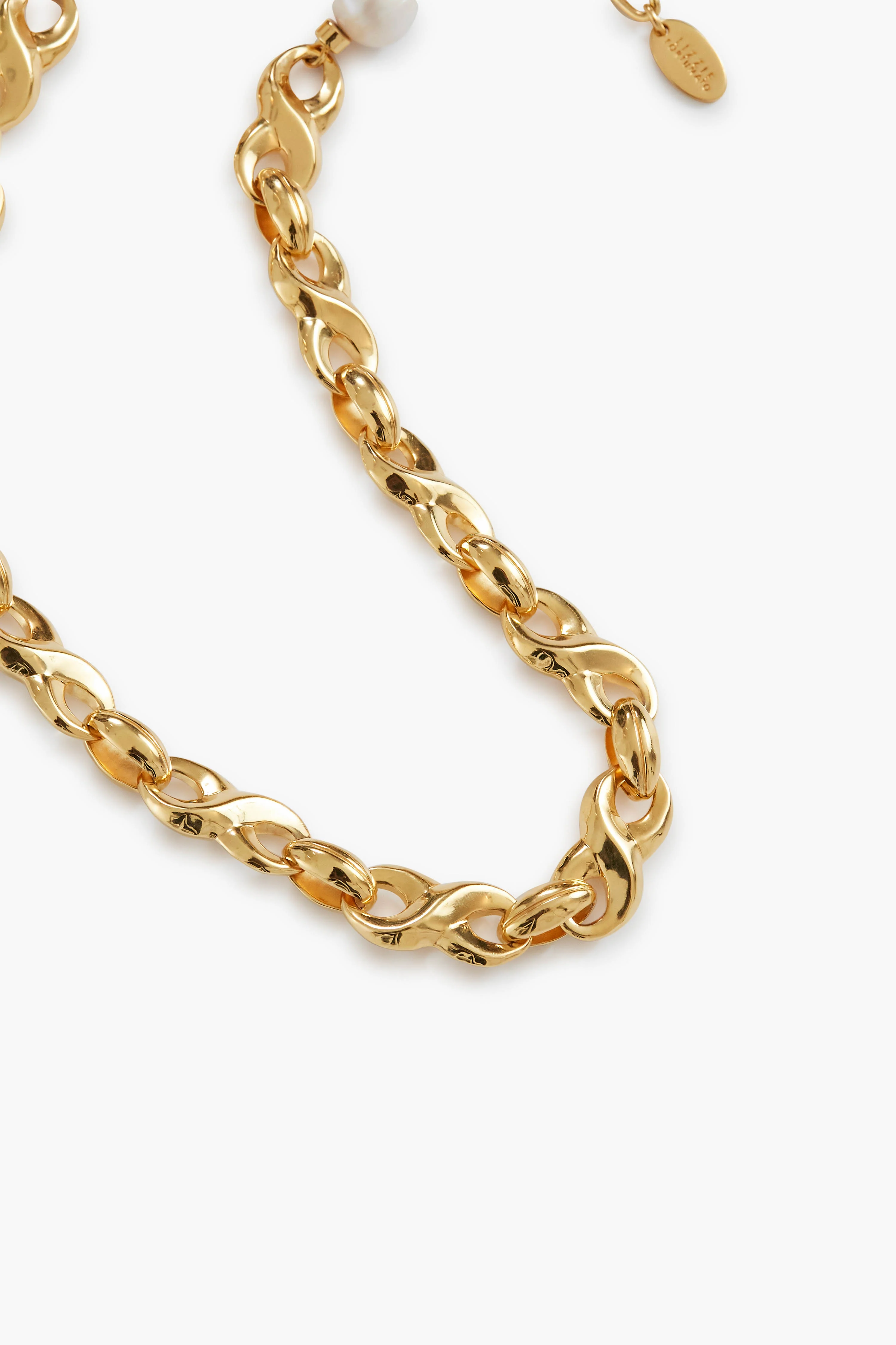 Gold Infinity Link Necklace - Image 5