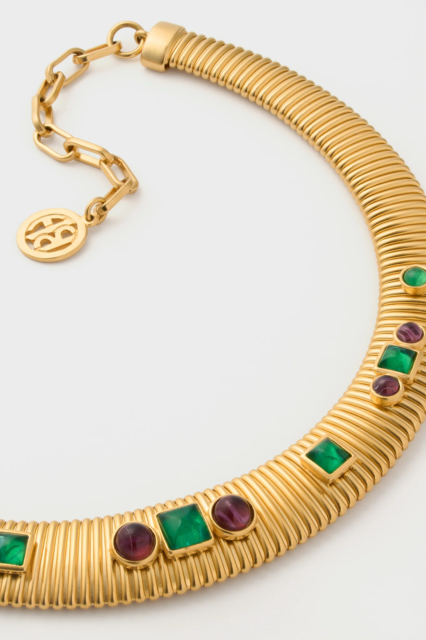 Gold Jeweled Collar Necklace - Image 4