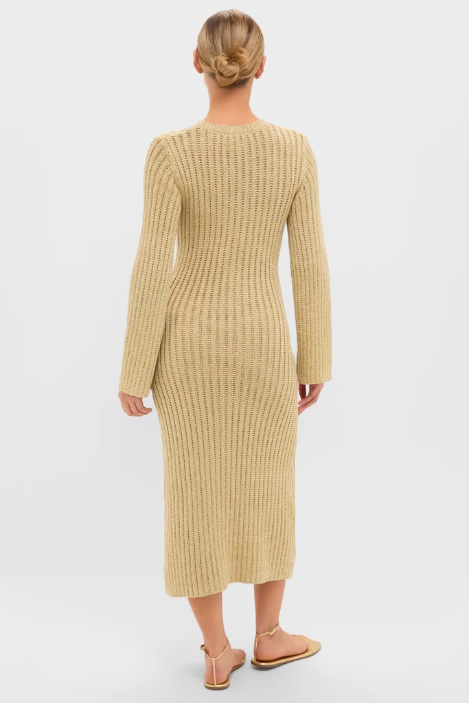Gold Knit Amanyara Maxi Dress - Image 4
