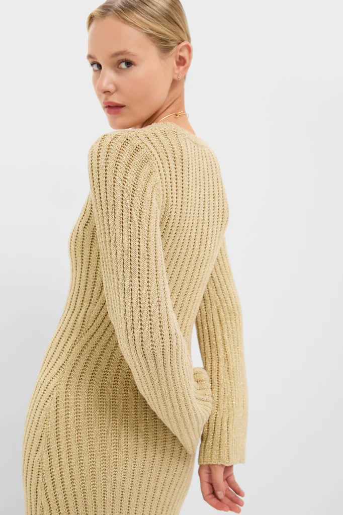 Gold Knit Amanyara Maxi Dress - Image 5