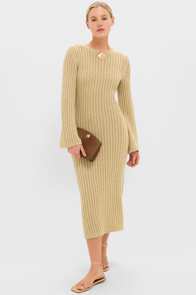 Gold Knit Amanyara Maxi Dress - Image 6
