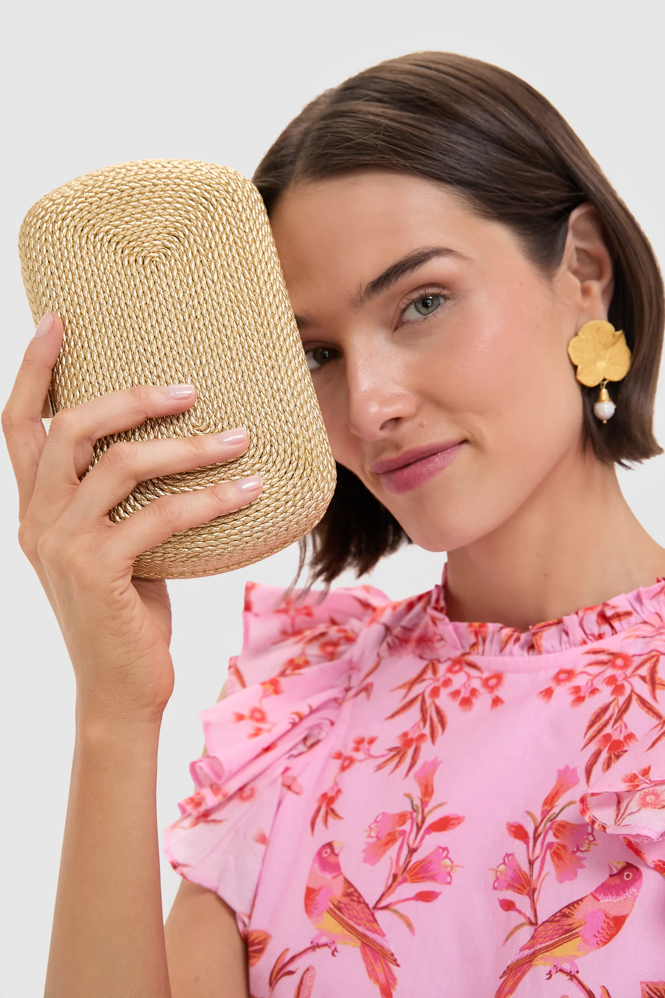 Gold Martina Coiled Rope Clutch - Image 6