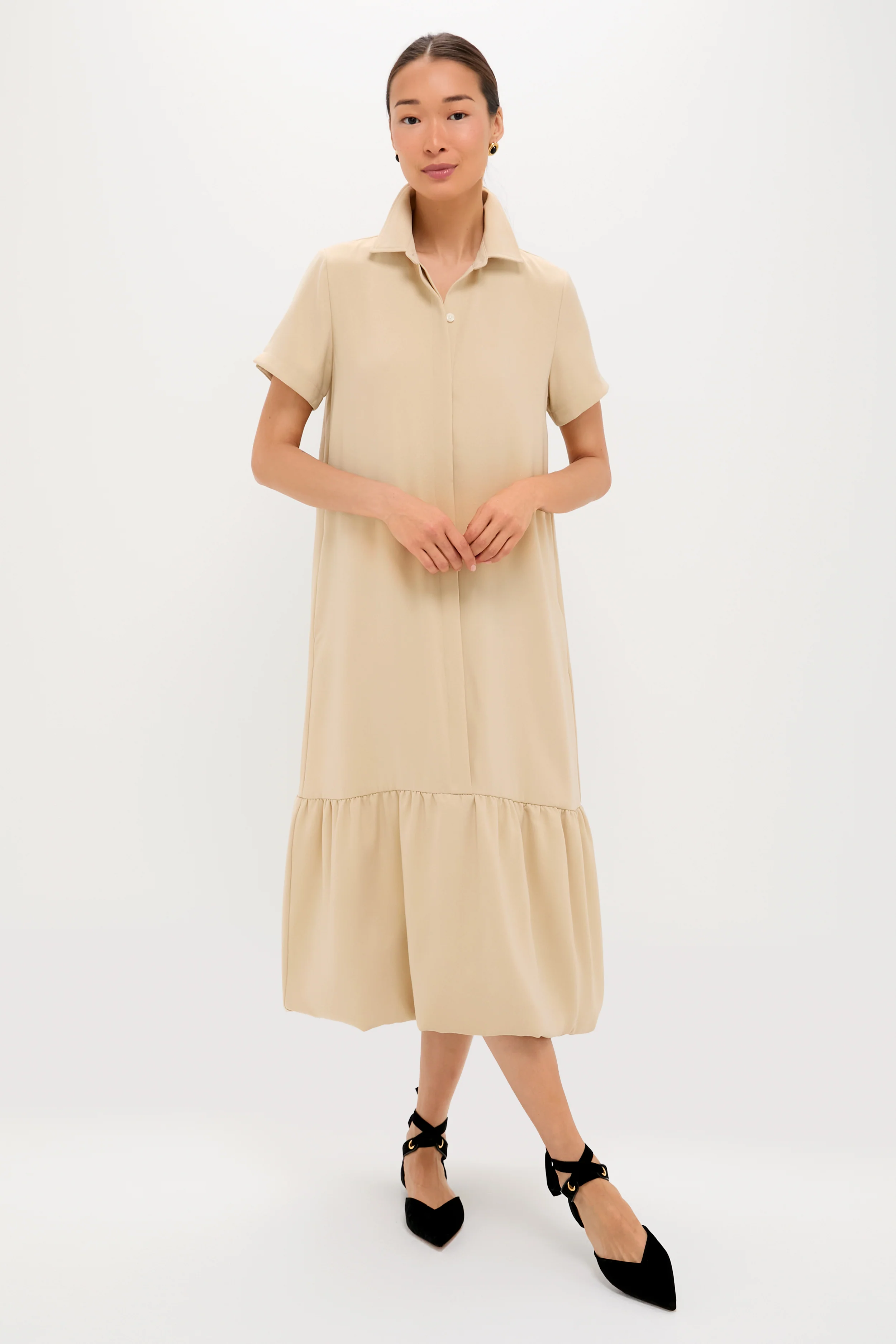 Gold Martine Bubble Maxi Dress - Image 2