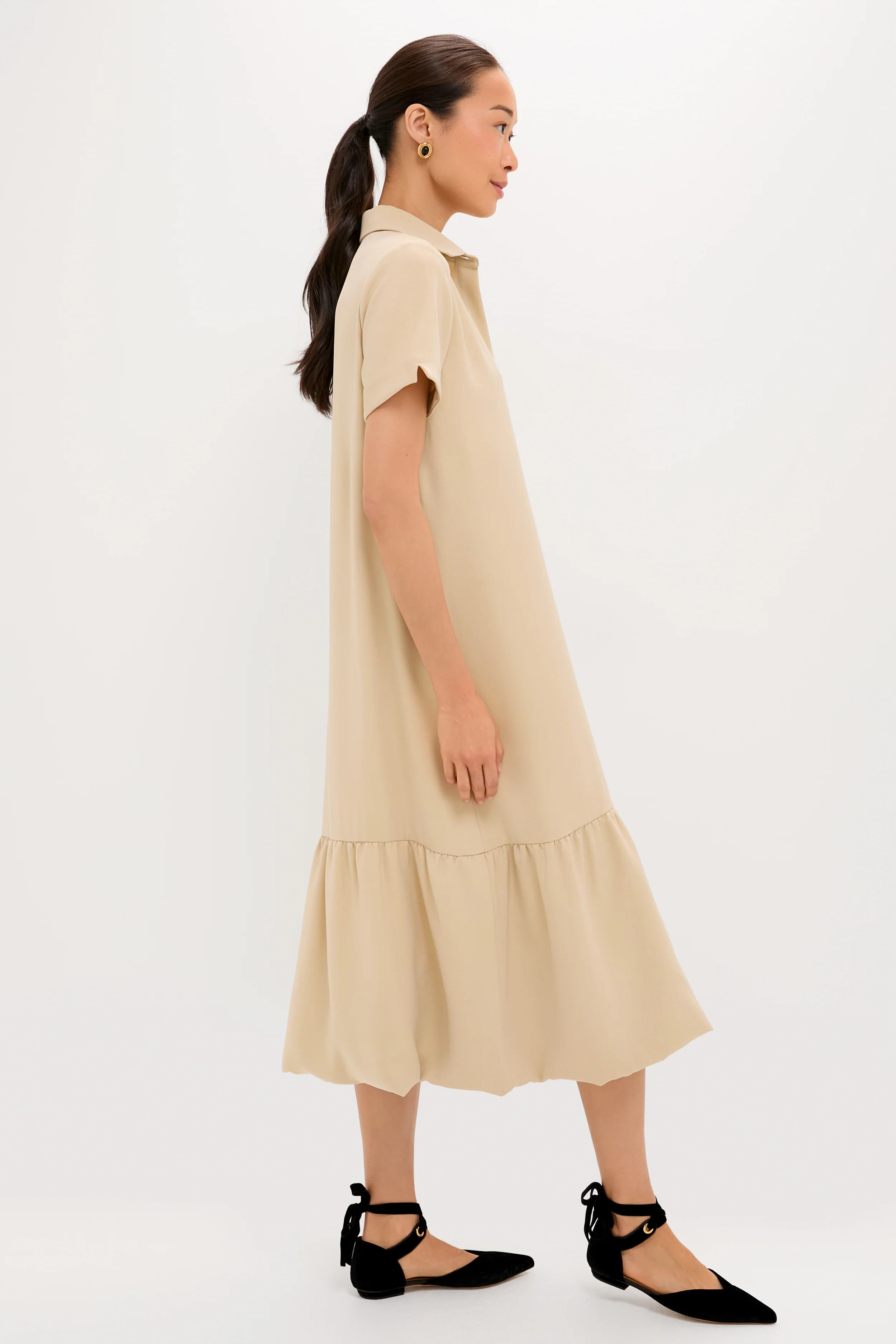 Gold Martine Bubble Maxi Dress - Image 3