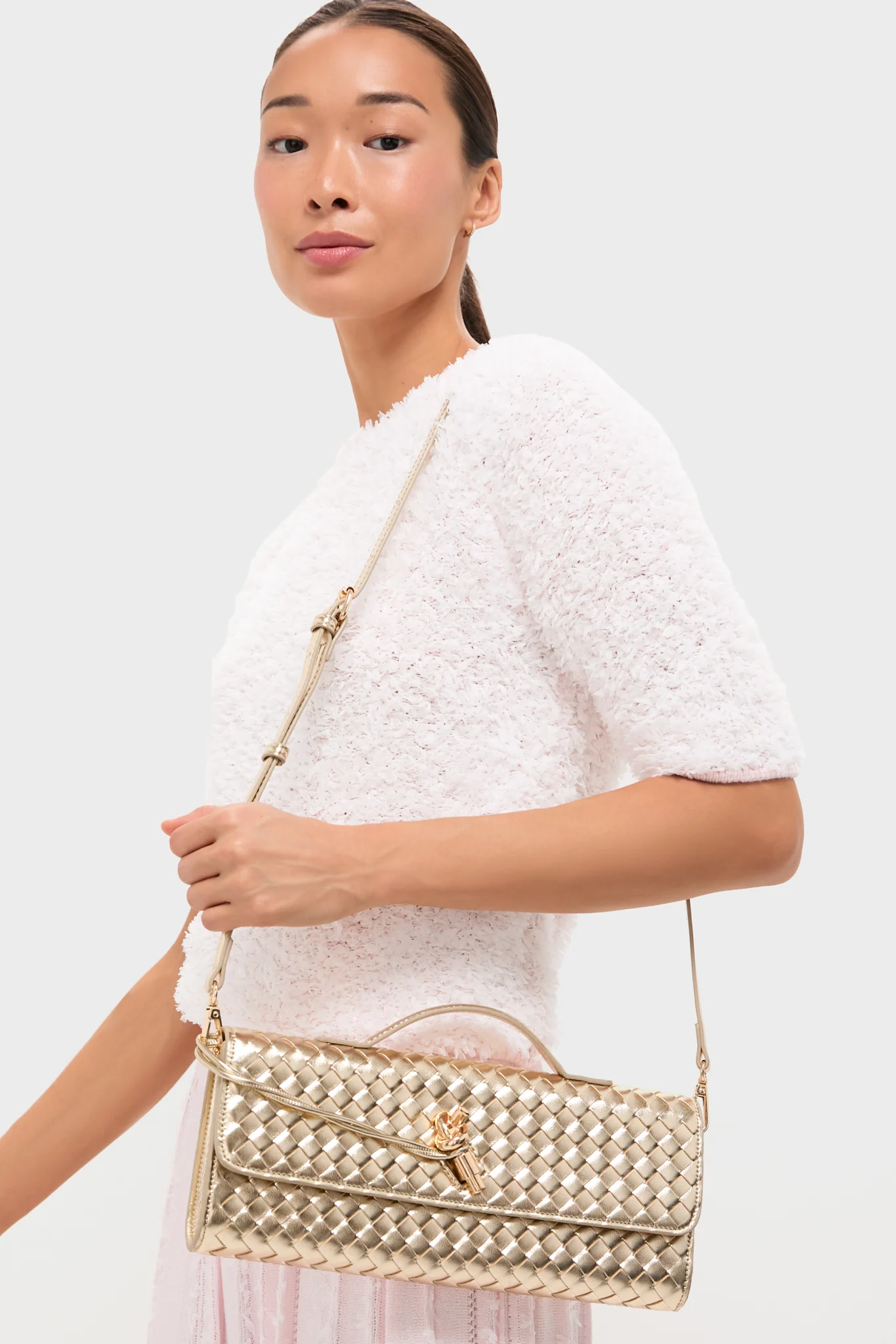 Gold Metallic Alice Clutch Bag - Image 4
