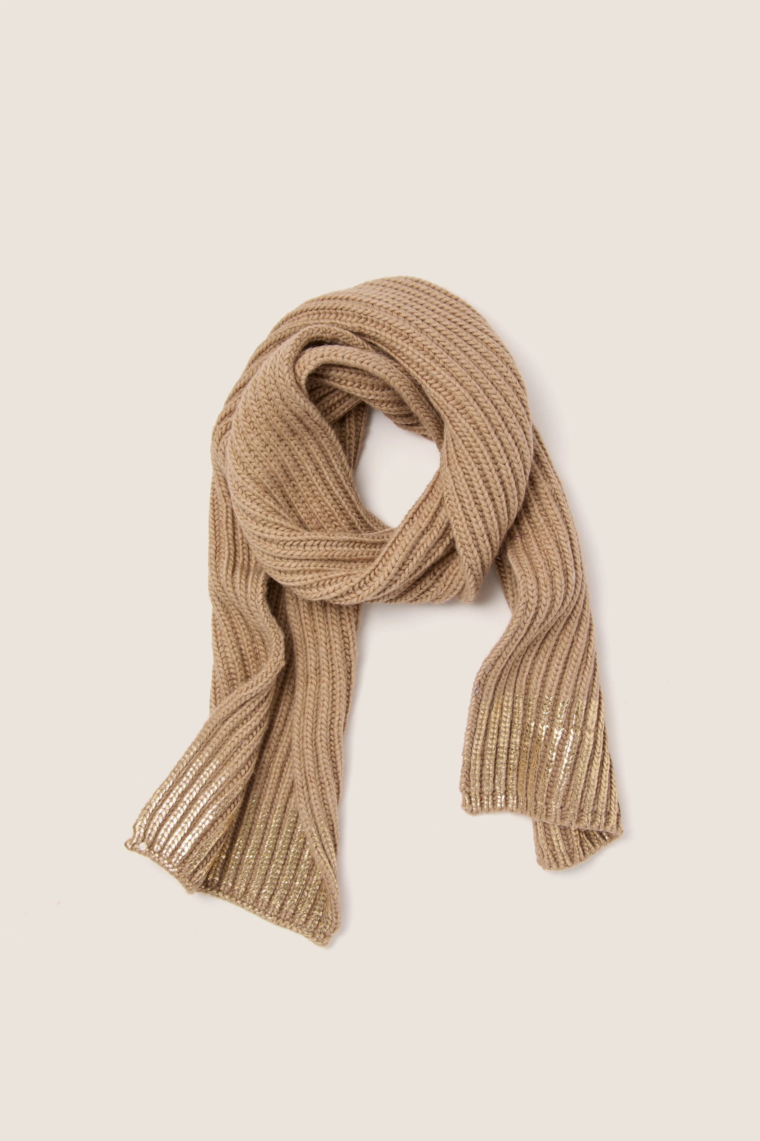 Gold Metallic Scarf and Mittens Set - Image 4