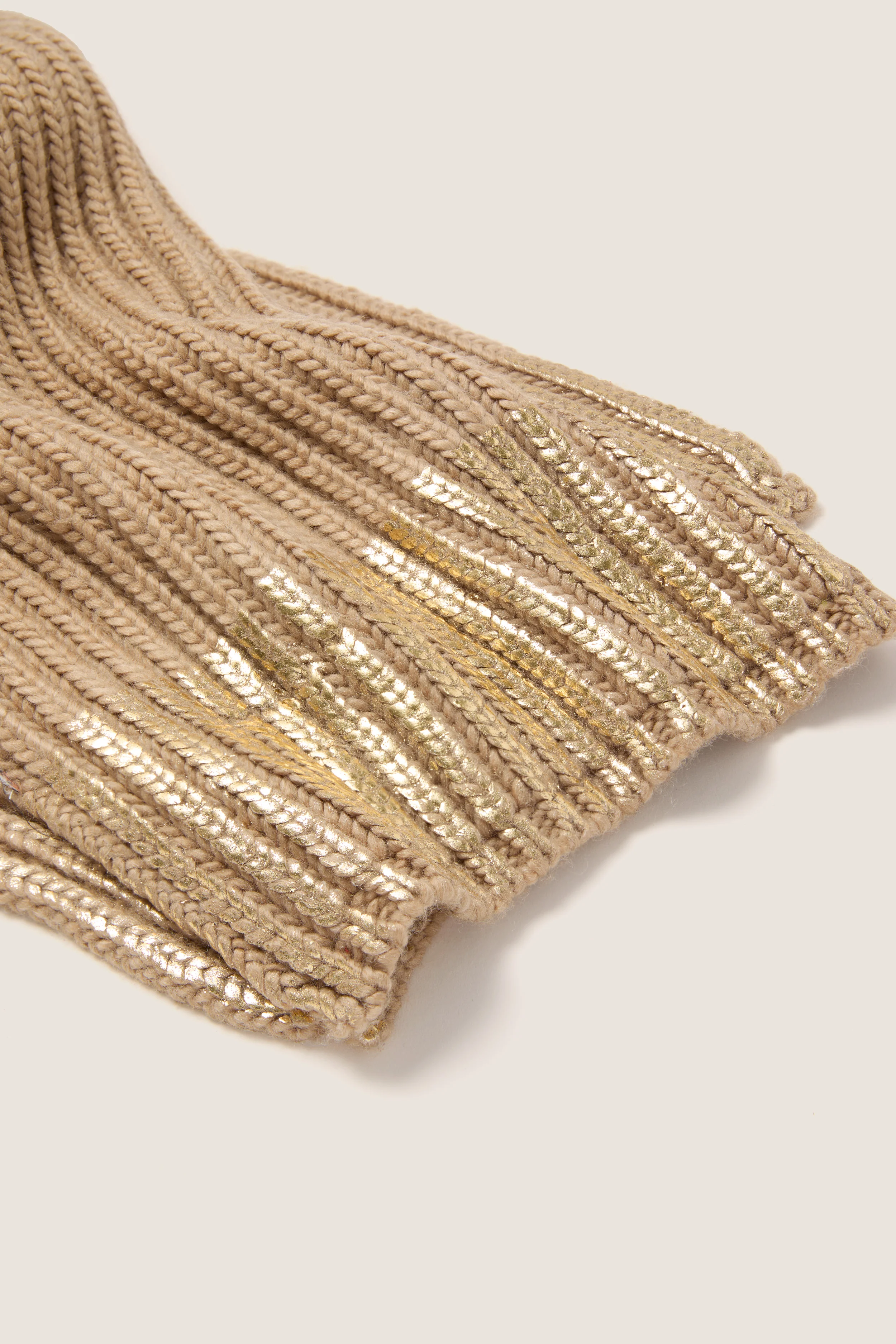 Gold Metallic Scarf and Mittens Set - Image 6