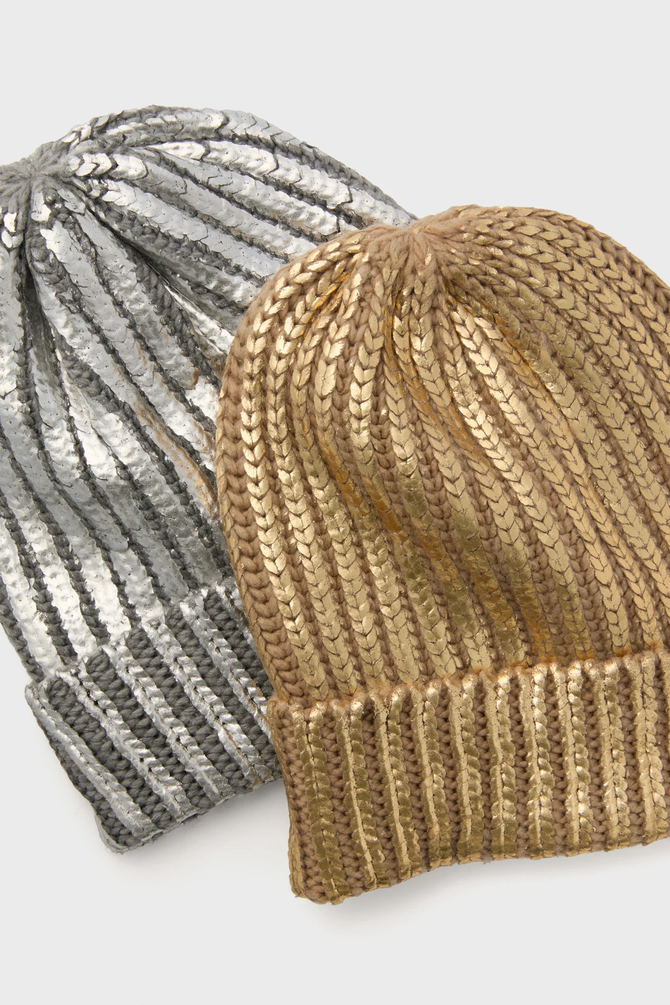 Gold Metallic Winter Hat - Image 3