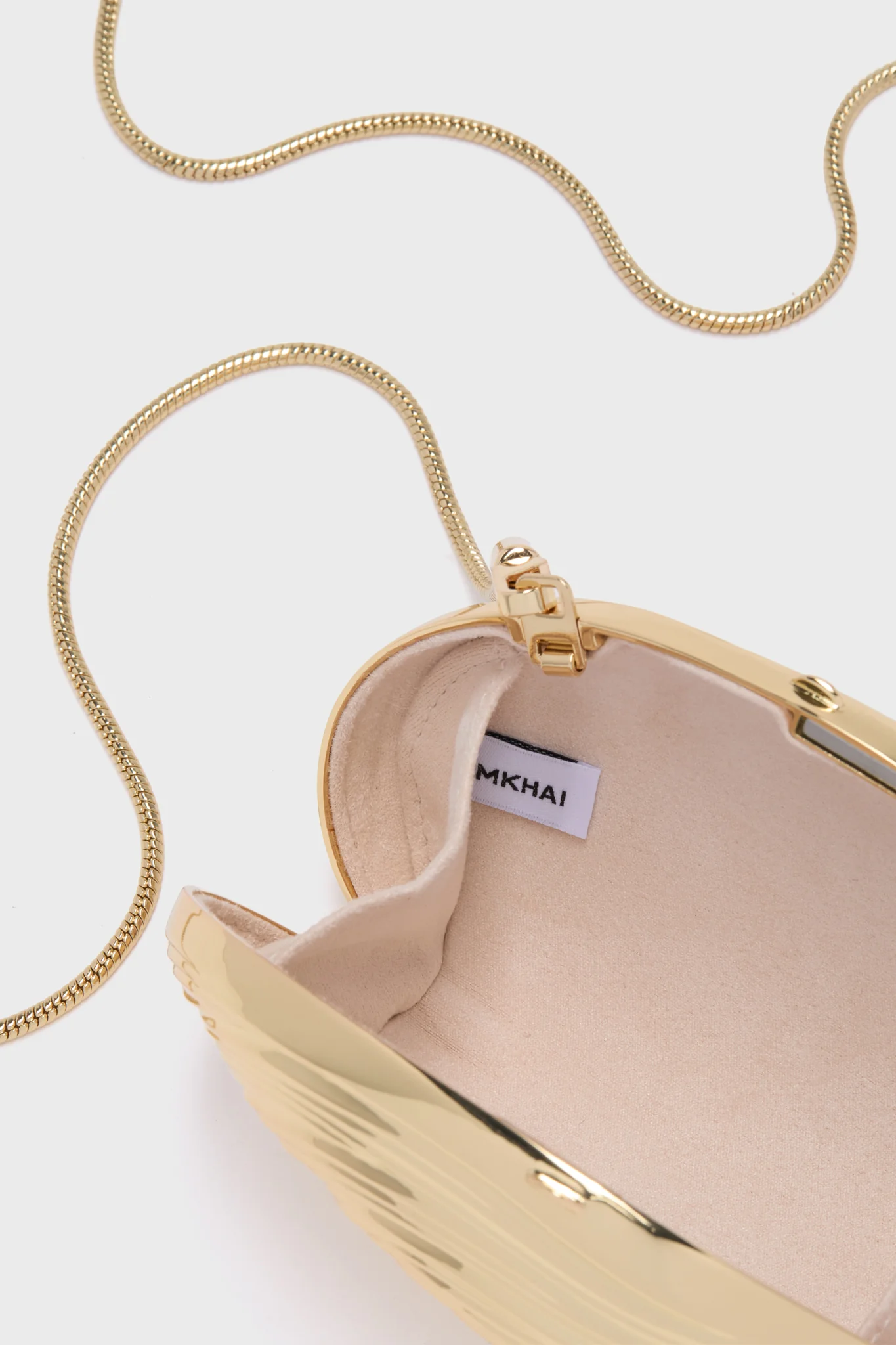 Gold Mini Bridget Oyster Shell Clutch - Image 3