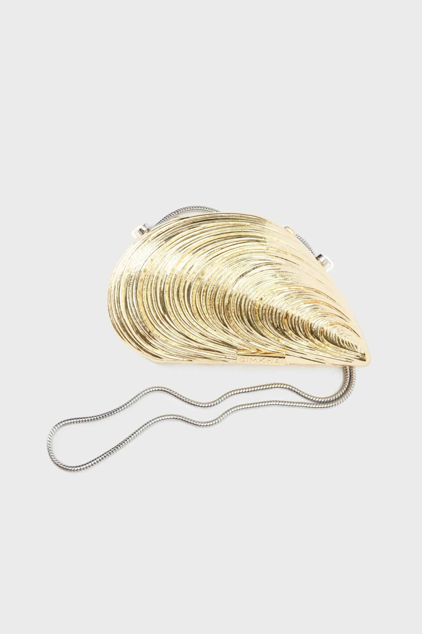 Gold Mini Bridget Oyster Shell Clutch - Image 6