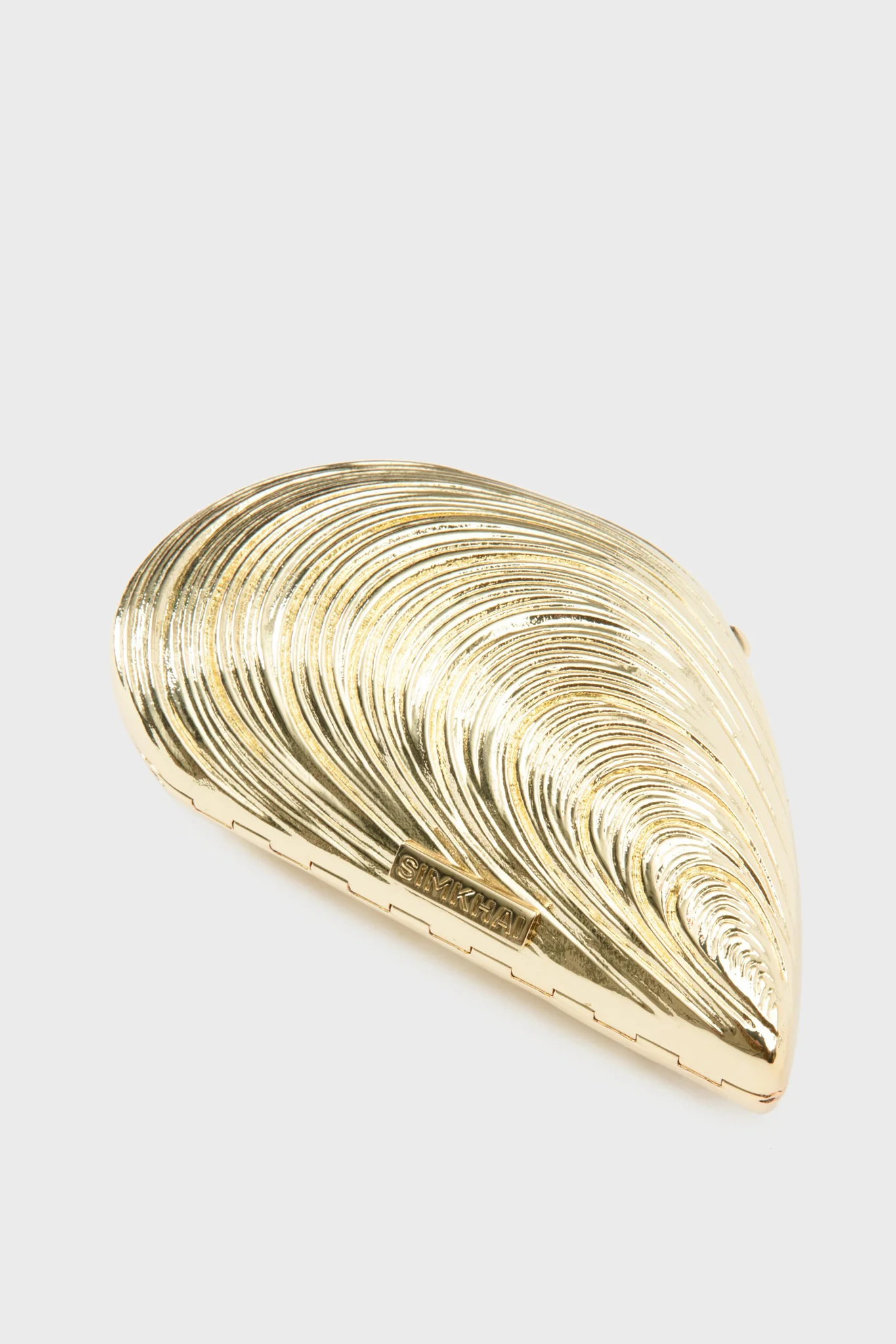 Gold Mini Bridget Oyster Shell Clutch - Image 8