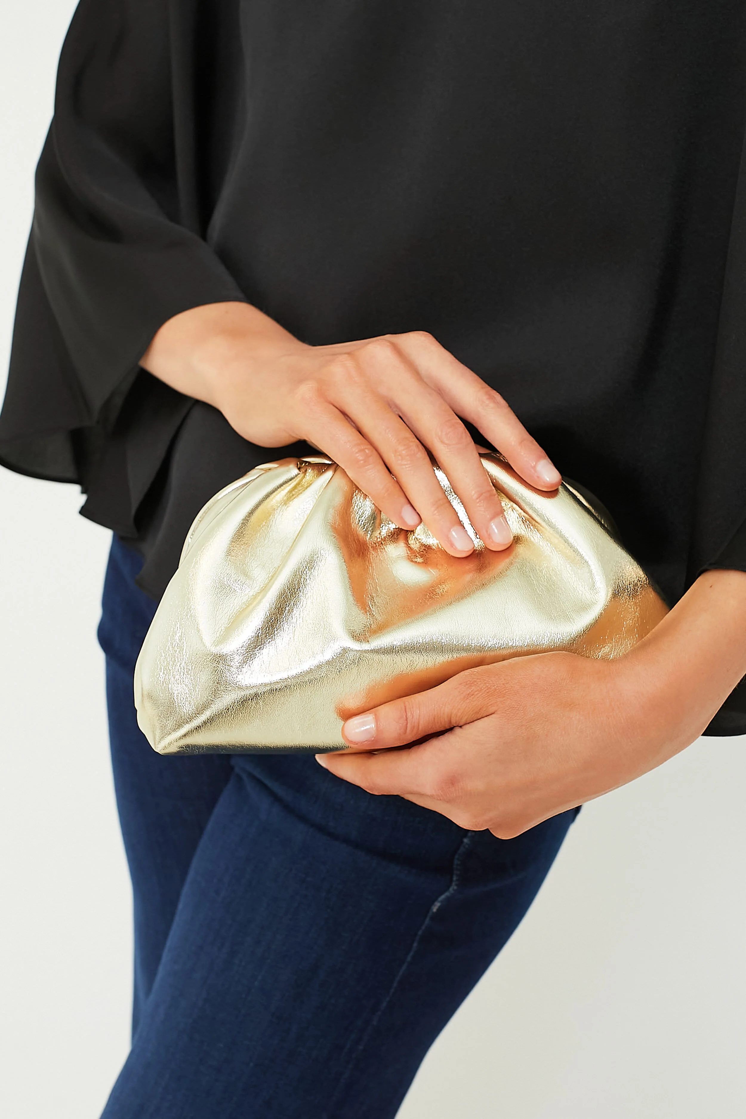 Gold Mini Slouchy Clutch - Image 3