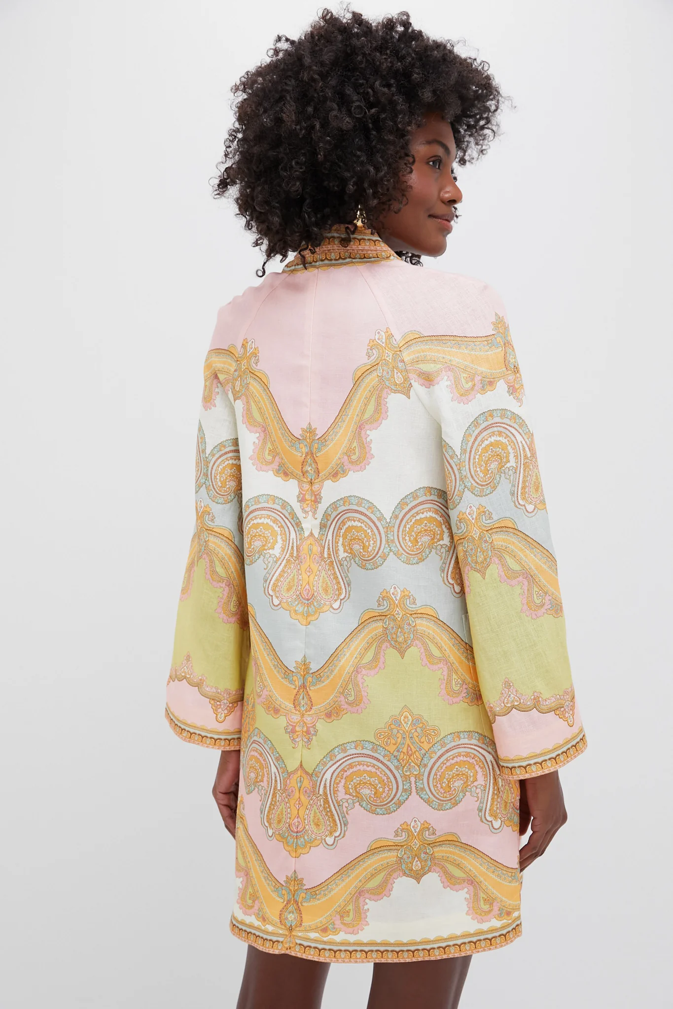 Gold Paisley Maxine Tunic Mini Dress - Image 4