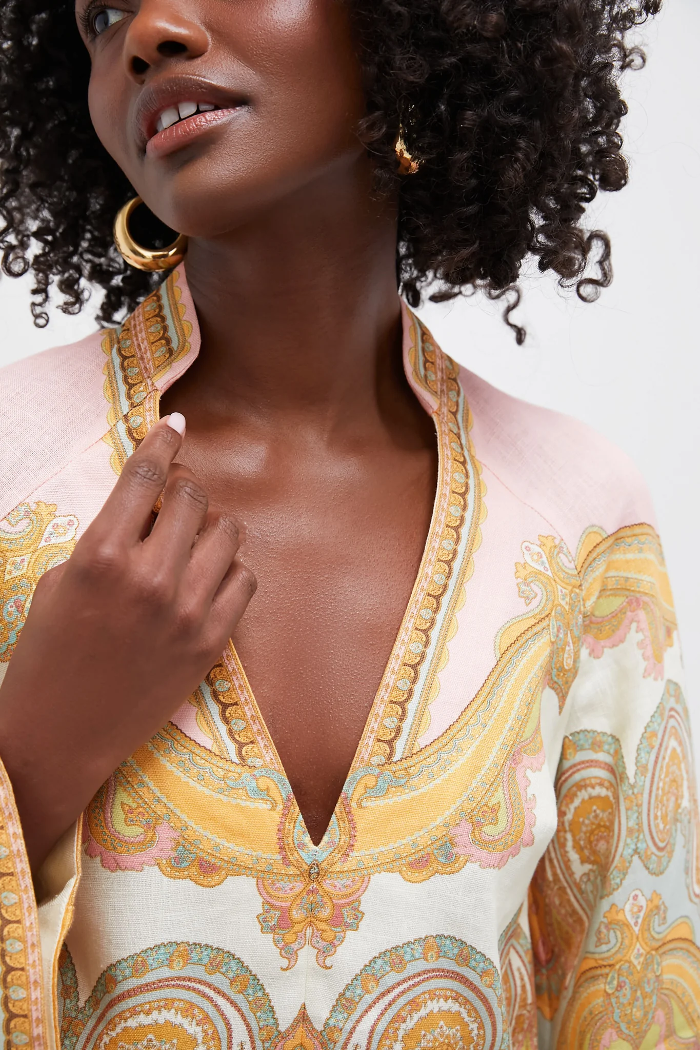 Gold Paisley Maxine Tunic Mini Dress - Image 5