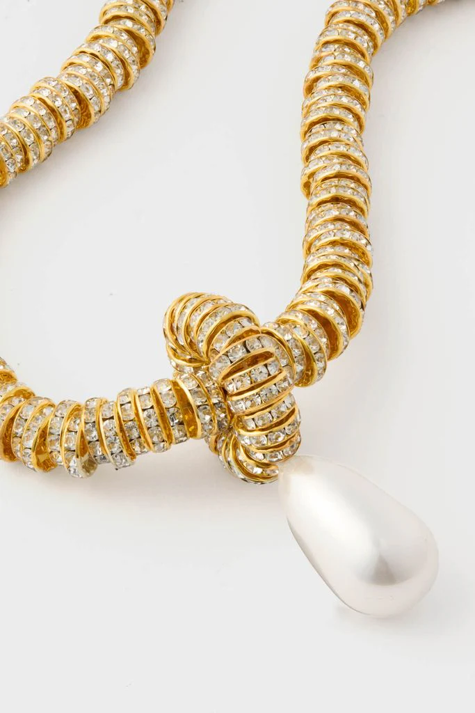 Gold Pearl Drop Necklace - Image 4