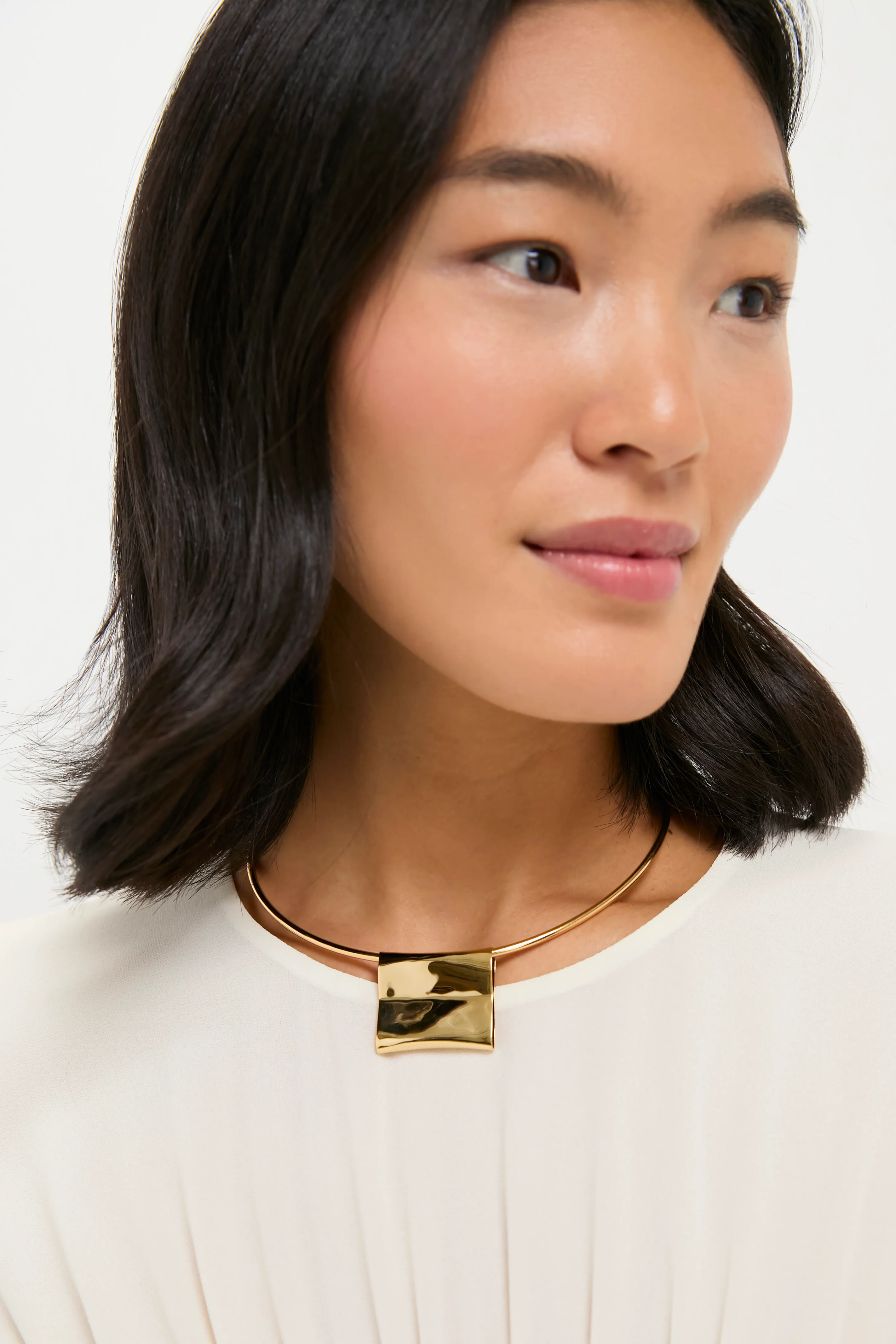 Gold Plated Carre Necklace - Image 2
